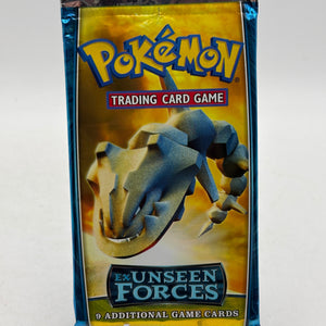 2005 Pokemon TCG EX Unseen Forces EMPTY Booster Pack Steelix OPEN (1) FRENLY BRICKS - Open 7 Days