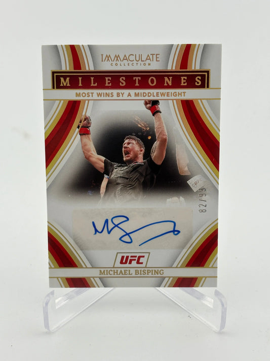 2023 Immaculate Collection UFC Michael Bisping Milestones Auto Autograph #/99 FRENLY BRICKS - Open 7 Days