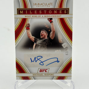 2023 Immaculate Collection UFC Michael Bisping Milestones Auto Autograph #/99 FRENLY BRICKS - Open 7 Days