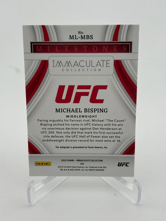 2023 Immaculate Collection UFC Michael Bisping Milestones Auto Autograph #/99 FRENLY BRICKS - Open 7 Days