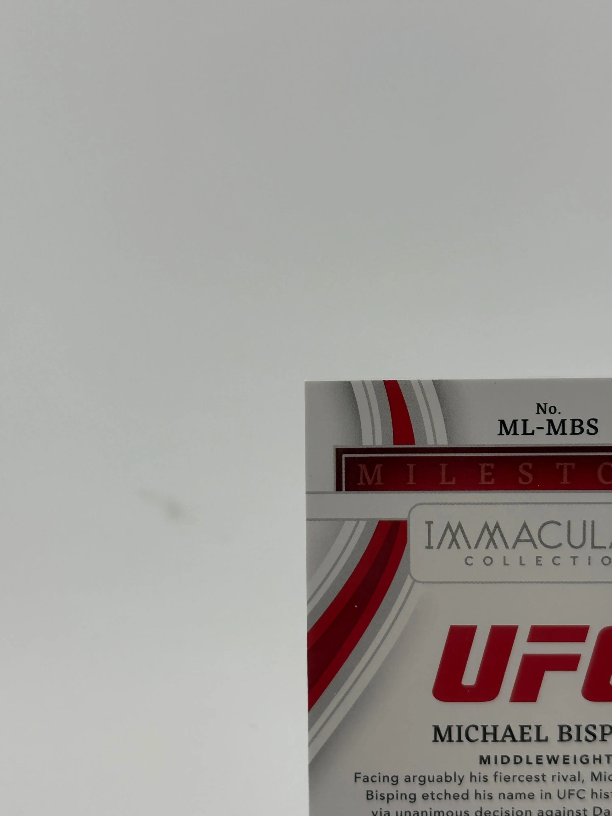 2023 Immaculate Collection UFC Michael Bisping Milestones Auto Autograph #/99 FRENLY BRICKS - Open 7 Days