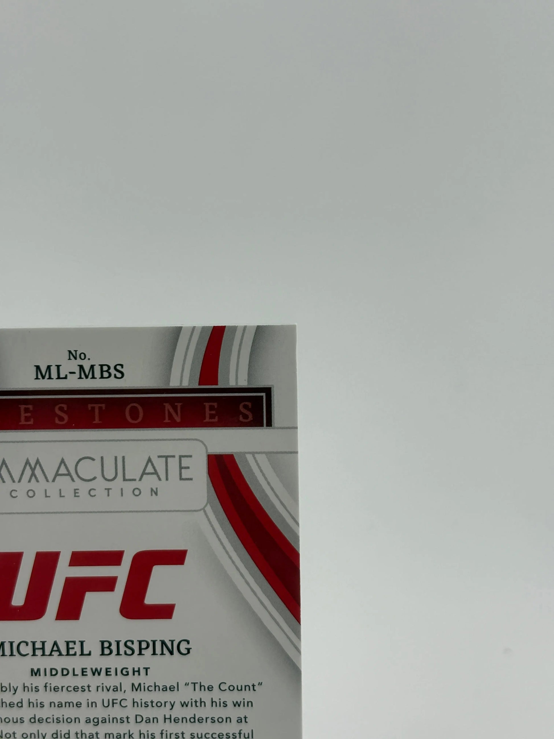 2023 Immaculate Collection UFC Michael Bisping Milestones Auto Autograph #/99 FRENLY BRICKS - Open 7 Days