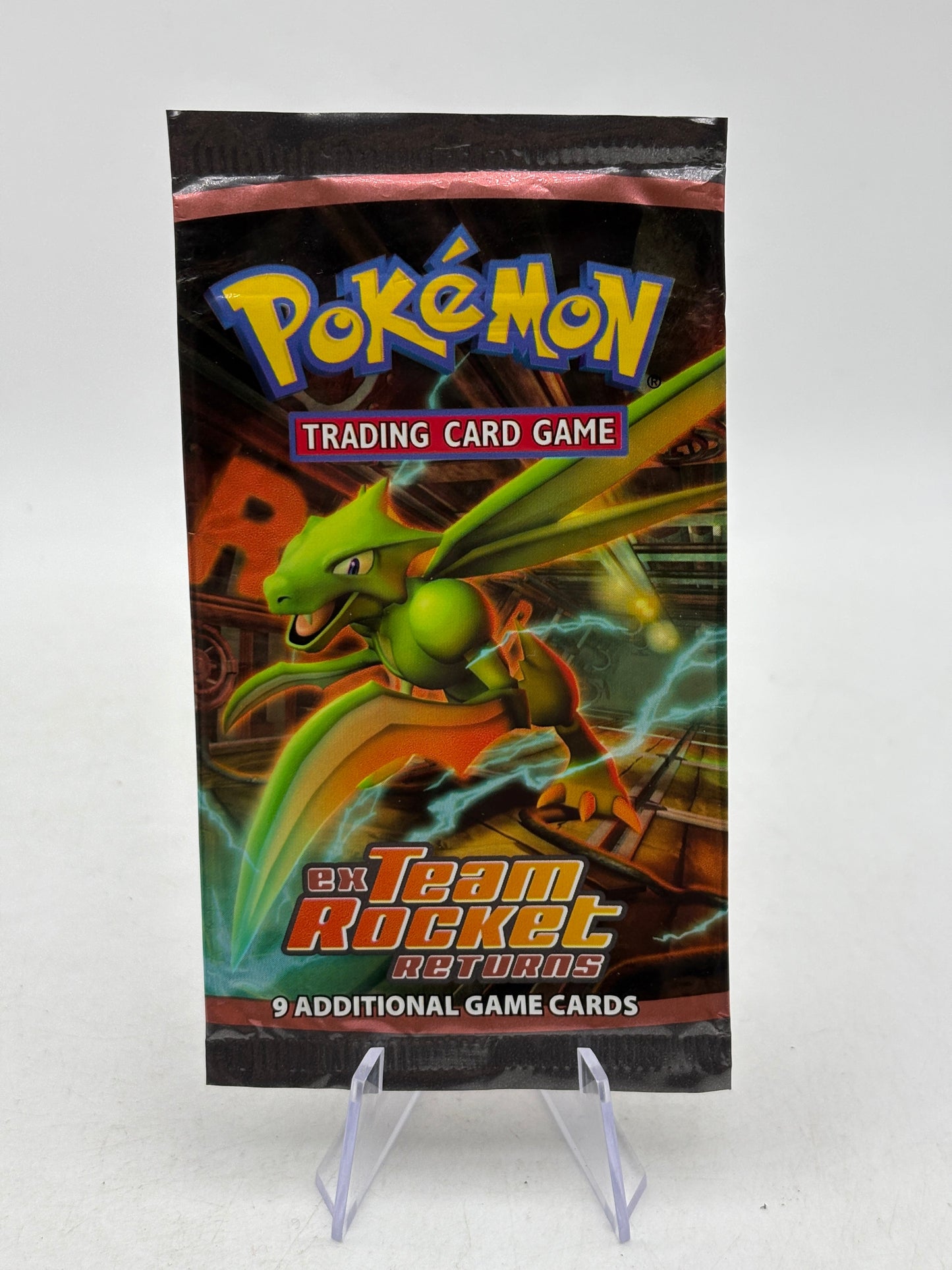 Pokemon TCG EX Team Rocket Returns EMPTY Scyther Booster Pack OPEN FRENLY BRICKS - Open 7 Days