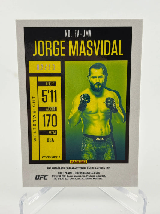 2021 Panini - Chronicles Flux UFC Jorge Masvidal FA-JMV 02/10 Auto FRENLY BRICKS - Open 7 Days