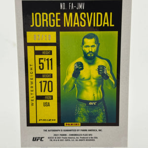 2021 Panini - Chronicles Flux UFC Jorge Masvidal FA-JMV 02/10 Auto FRENLY BRICKS - Open 7 Days