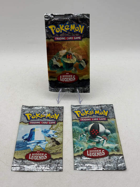 Pokémon TCG Ex Hidden Legends EMPTY All Regi’s Booster Pack OPEN FRENLY BRICKS - Open 7 Days