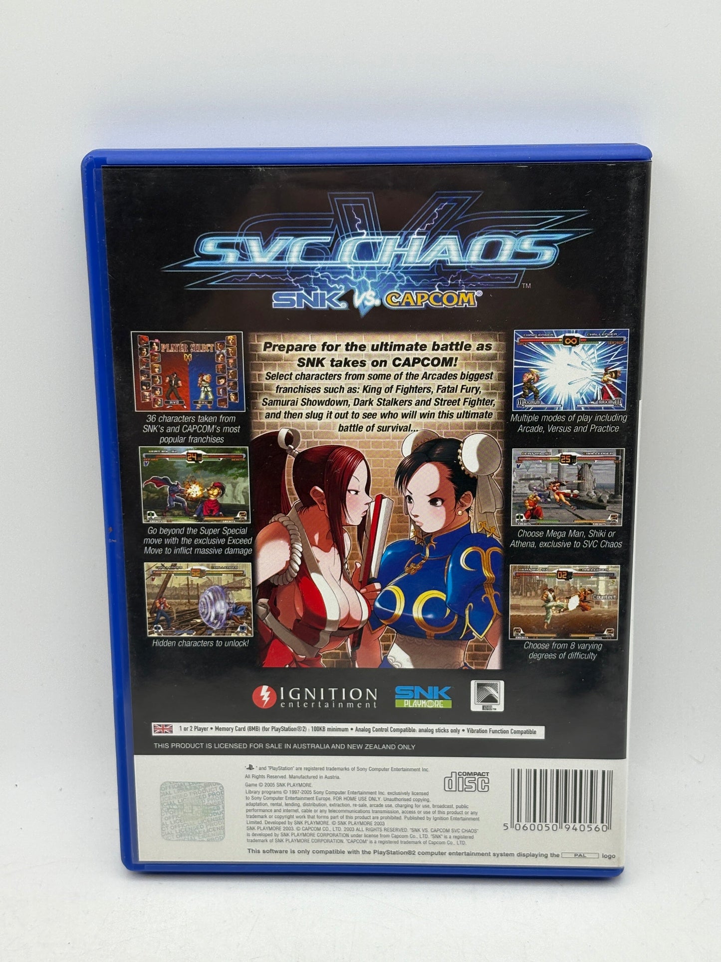Snk Vs Capcom Svc Chaos Playstation 2 Ps2 Video Game FRENLY BRICKS - Open 7 Days