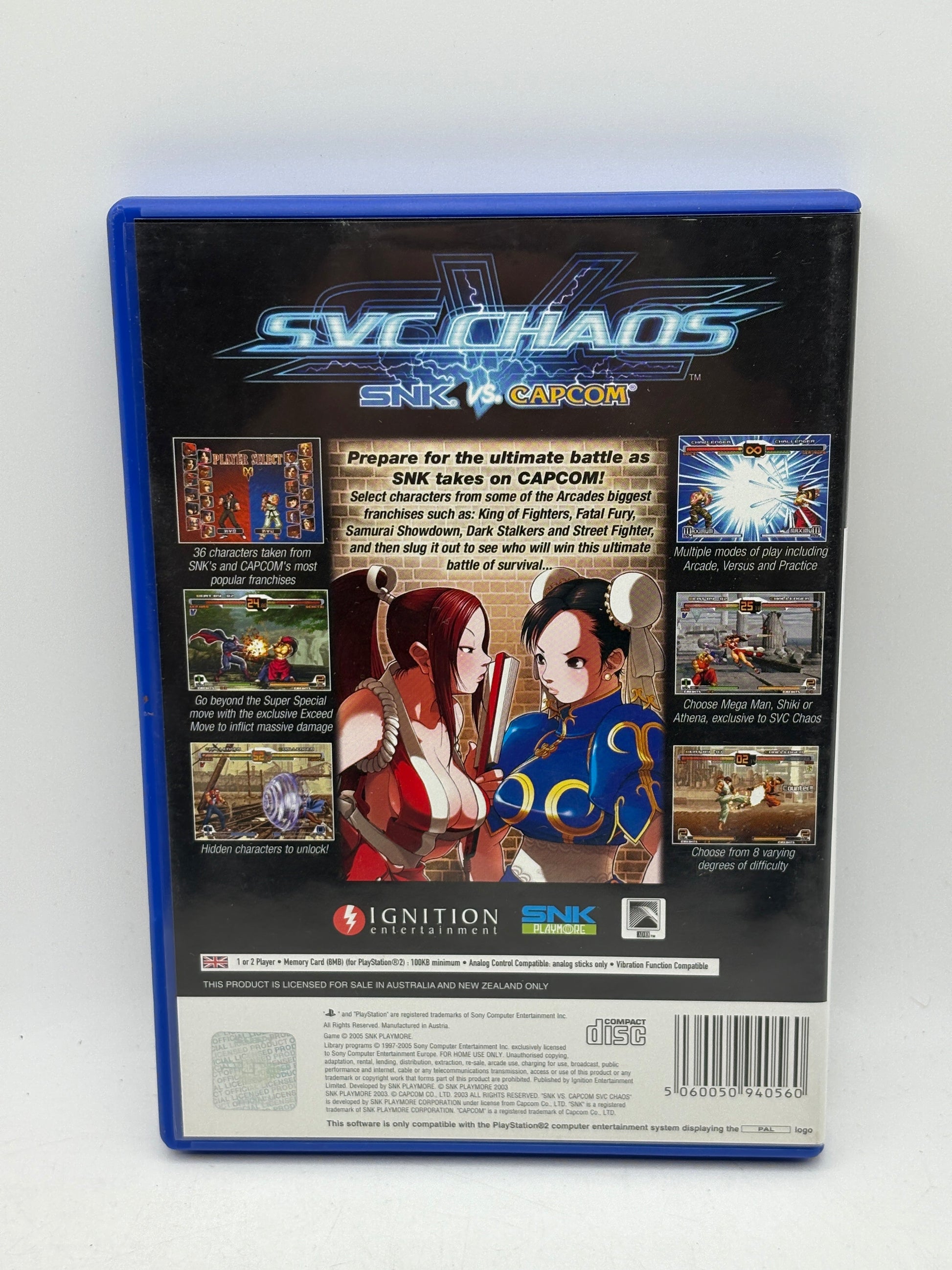 Snk Vs Capcom Svc Chaos Playstation 2 Ps2 Video Game FRENLY BRICKS - Open 7 Days