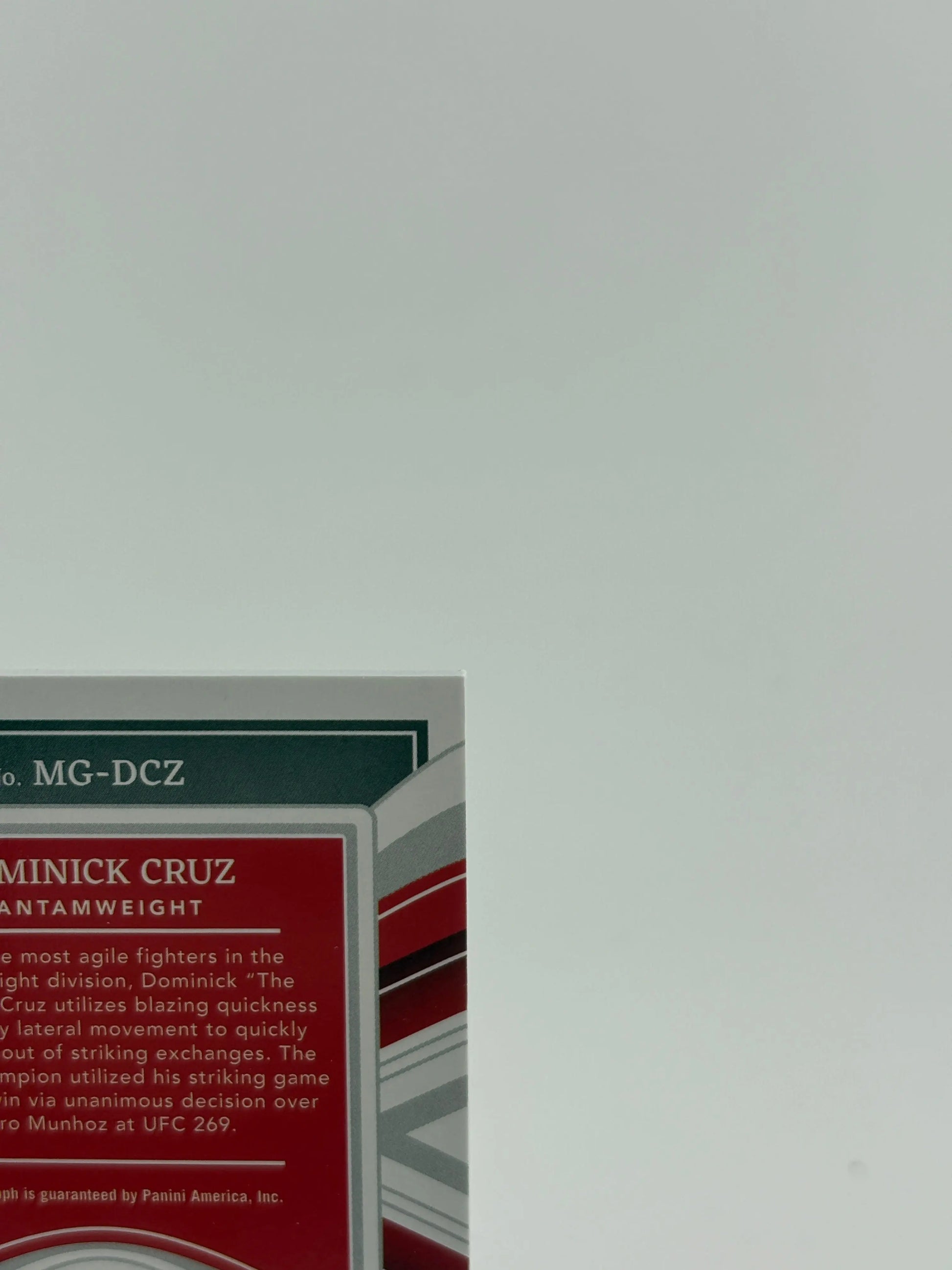 2023 Panini Immaculate UFC Marks of Greatness Dominick Cruz Autograph /25 FRENLY BRICKS - Open 7 Days