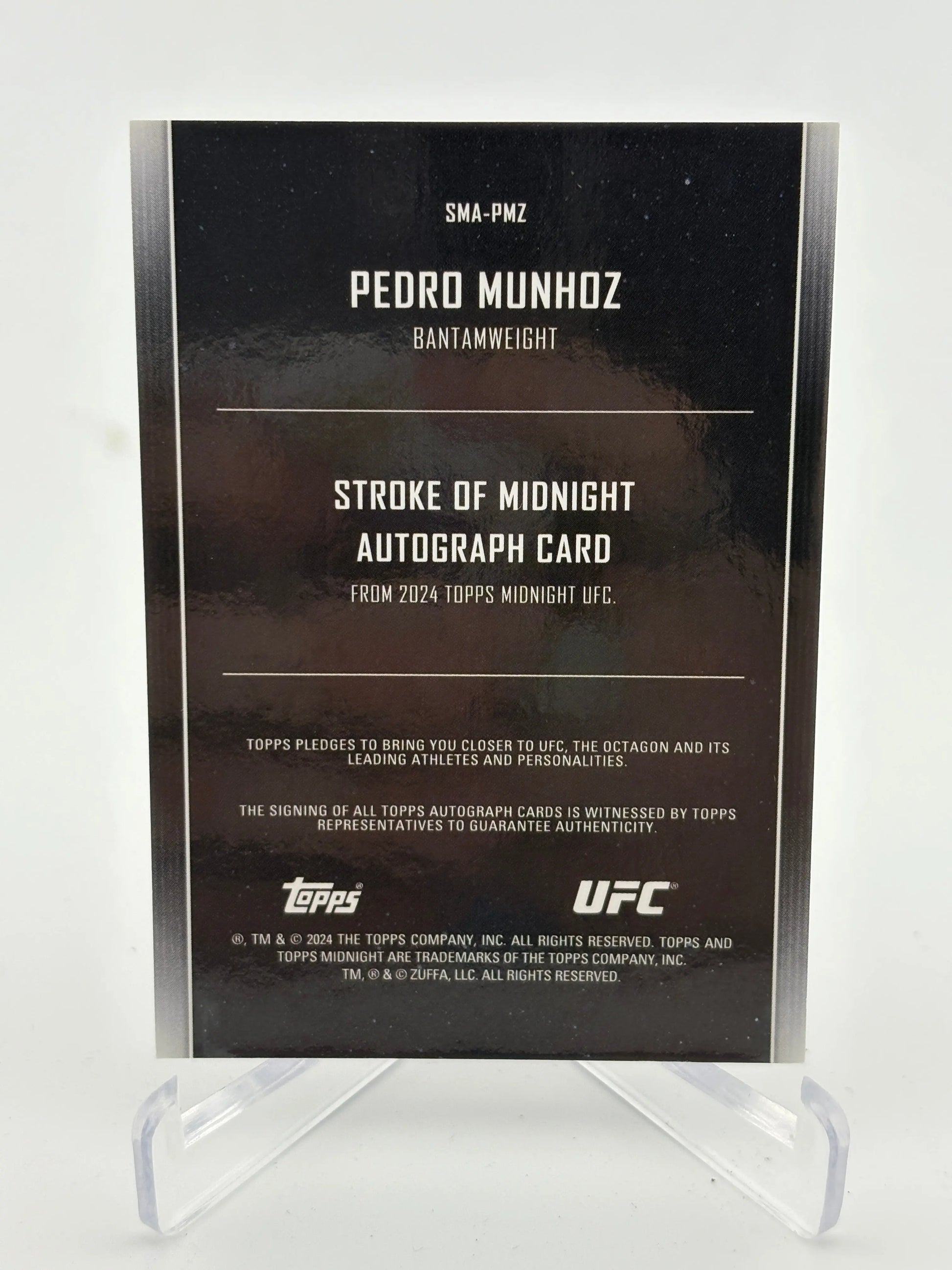 2024 Topps UFC Stroke of Midnight Pedro Munhoz Autograph /75 FRENLY BRICKS - Open 7 Days