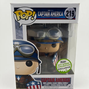Funko POP Captain America The First Avenger #219 2017 Spring Convention Vaulted FRENLY BRICKS - Open 7 Days