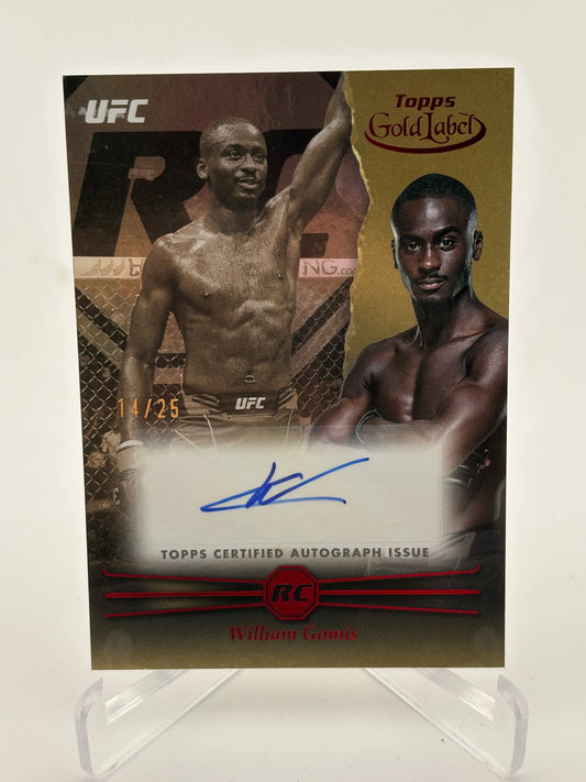 2024 UFC Gold Label Rookie Auto William Gomis /25 FRENLY BRICKS - Open 7 Days