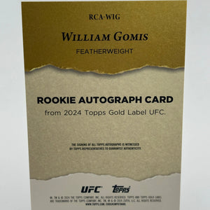 2024 UFC Gold Label Rookie Auto William Gomis /25 FRENLY BRICKS - Open 7 Days