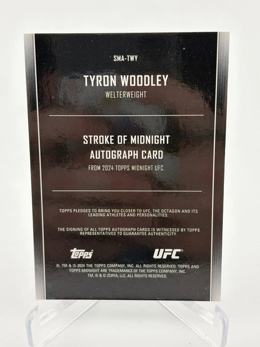 2024 Topps Midnight UFC - Stroke of Midnight Tyron Woodley Auto FRENLY BRICKS - Open 7 Days