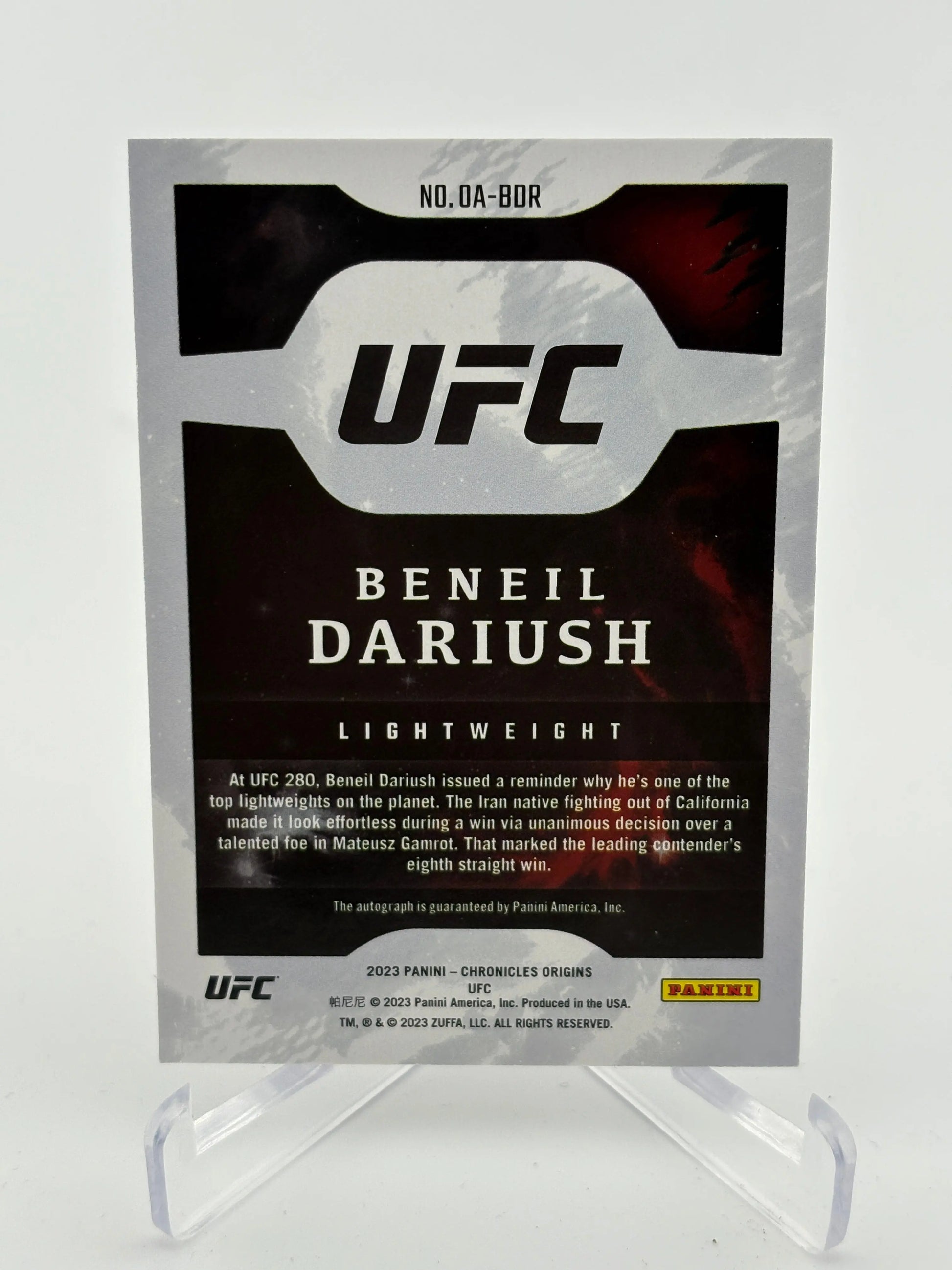 2023 Panini - Chronicles Origins UFC Beneil Dariush Auto /49 FRENLY BRICKS - Open 7 Days