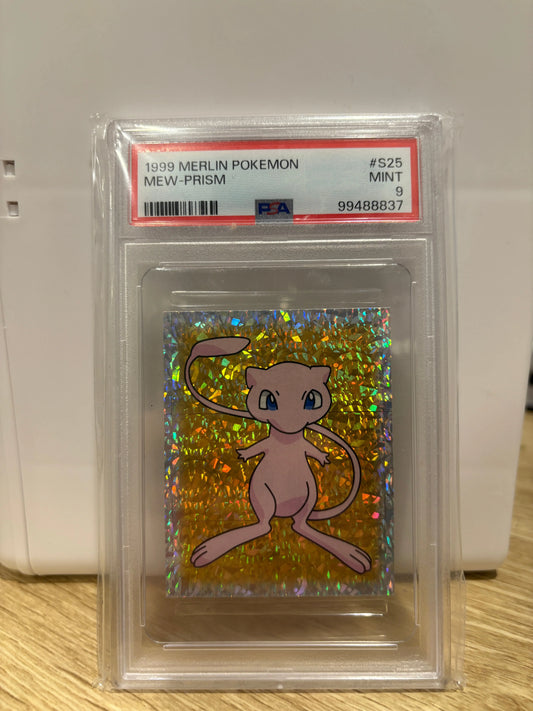 1999 Merlin Pokemon Mew - Prism PSA 9 MINT FRENLY BRICKS - Open 7 Days