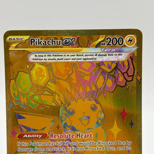 Pokemon TCG Prismatic Evolutions - Pikachu EX 179/131 Hyper Rare Gold NM FRENLY BRICKS - Open 7 Days