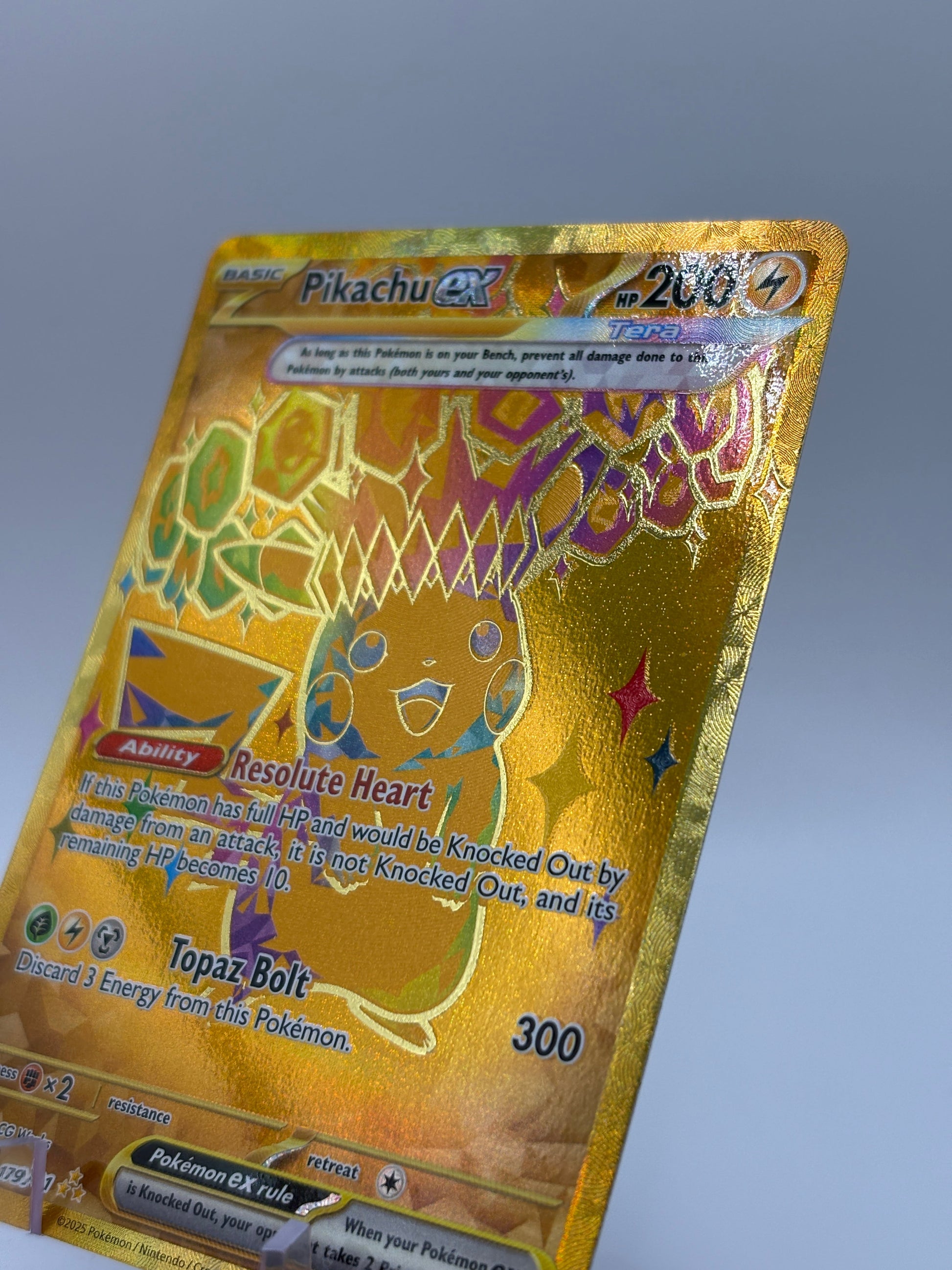 Pokemon TCG Prismatic Evolutions - Pikachu EX 179/131 Hyper Rare Gold NM FRENLY BRICKS - Open 7 Days