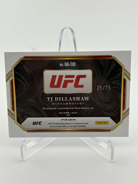 2023 Panini Select UFC TJ Dillashaw Octagon Action Auto /75 FRENLY BRICKS - Open 7 Days