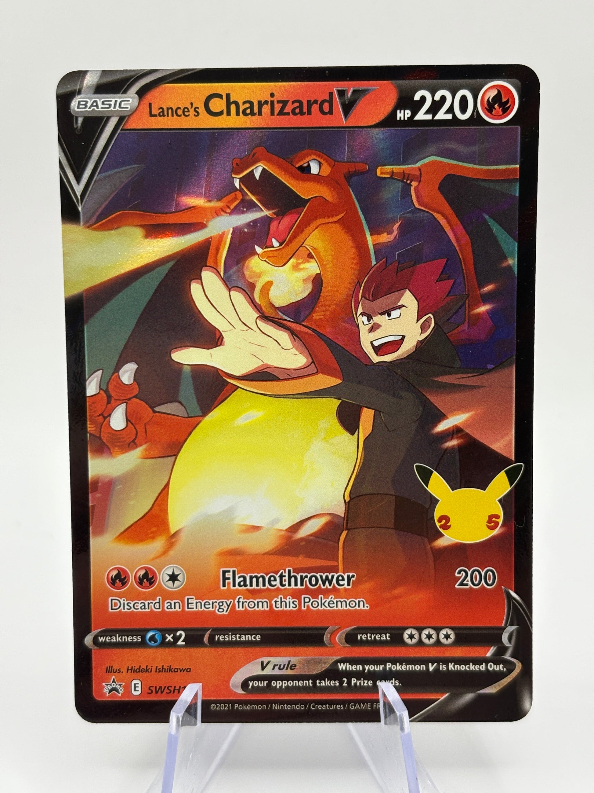 Pokemon TCG SWSH Promos - Lance’s Charizard V SWSH133 Black Star Promo NM FRENLY BRICKS - Open 7 Days