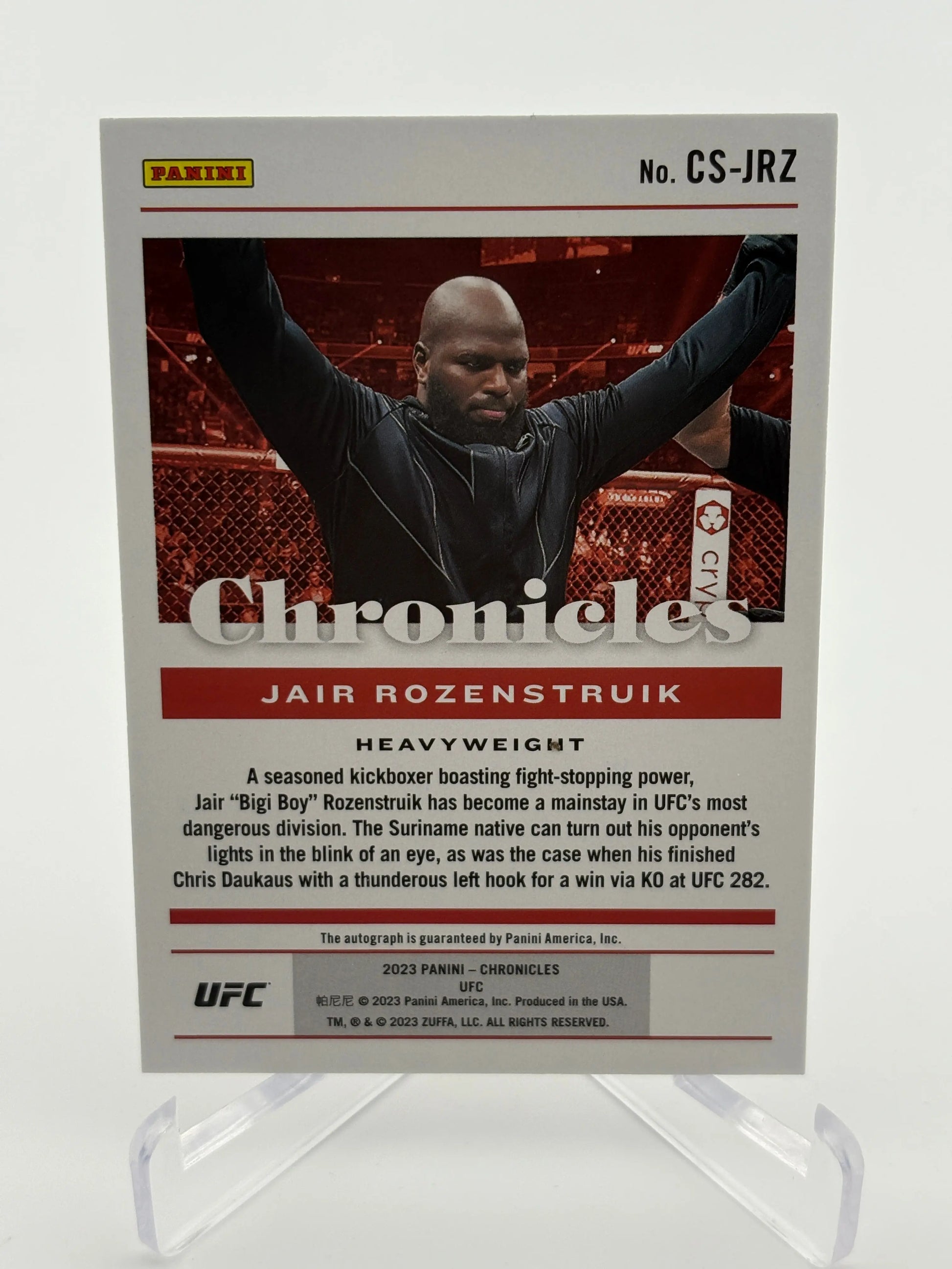 2023 Panini - Chronicles UFC Jair Rozenstruik Auto FRENLY BRICKS - Open 7 Days