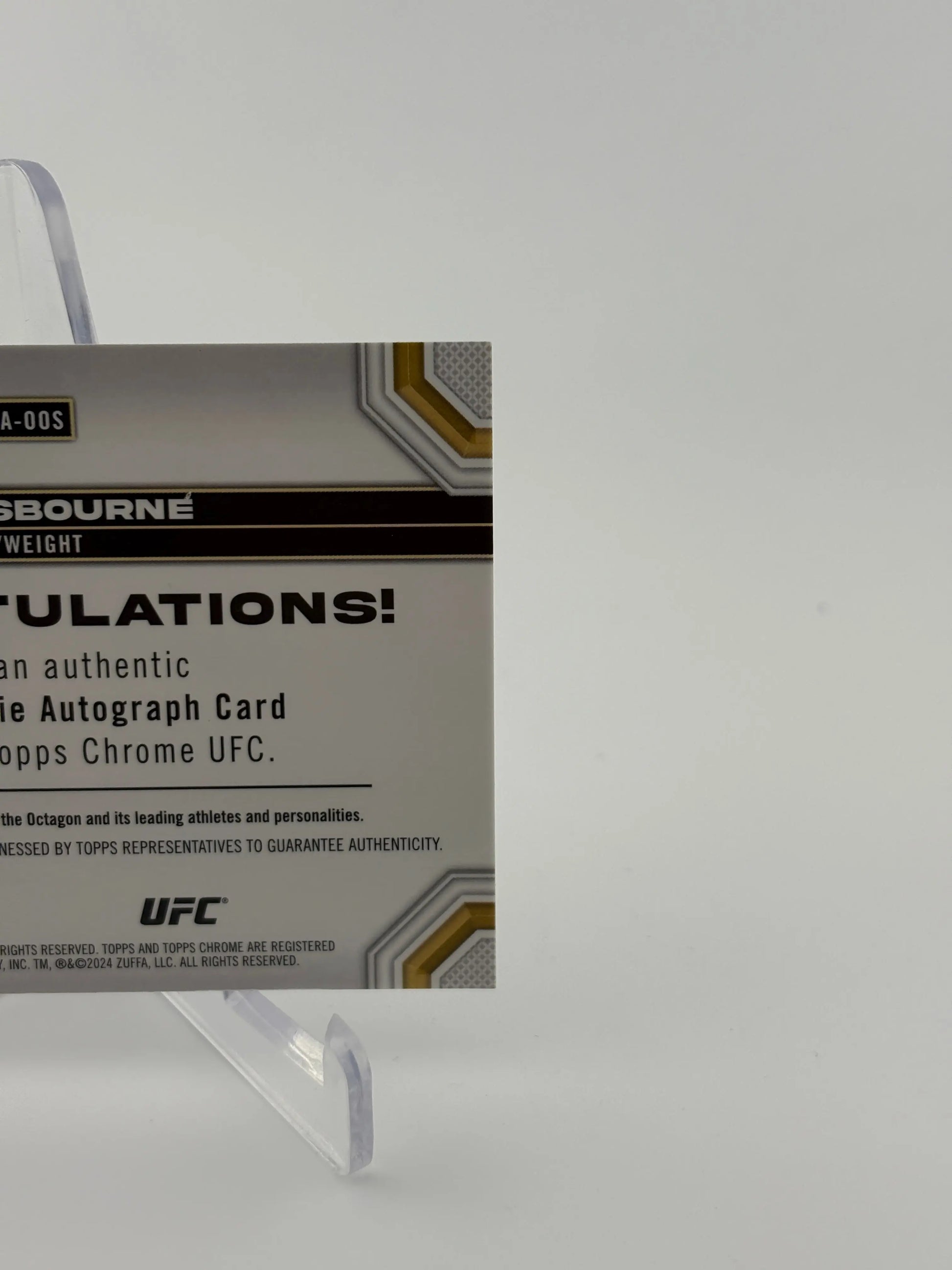 UFC 2024 "ODE OSBOURNE" Rookie Auto Base Topps Chrome RC FRENLY BRICKS - Open 7 Days