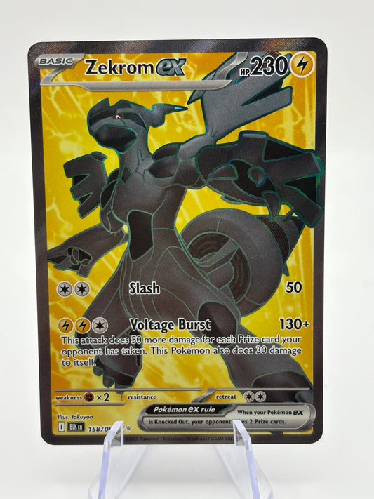 Pokemon TCG Black Bolt - Zekrom EX 158/086 Full Art Rare Near Mint FRENLY BRICKS - Open 7 Days