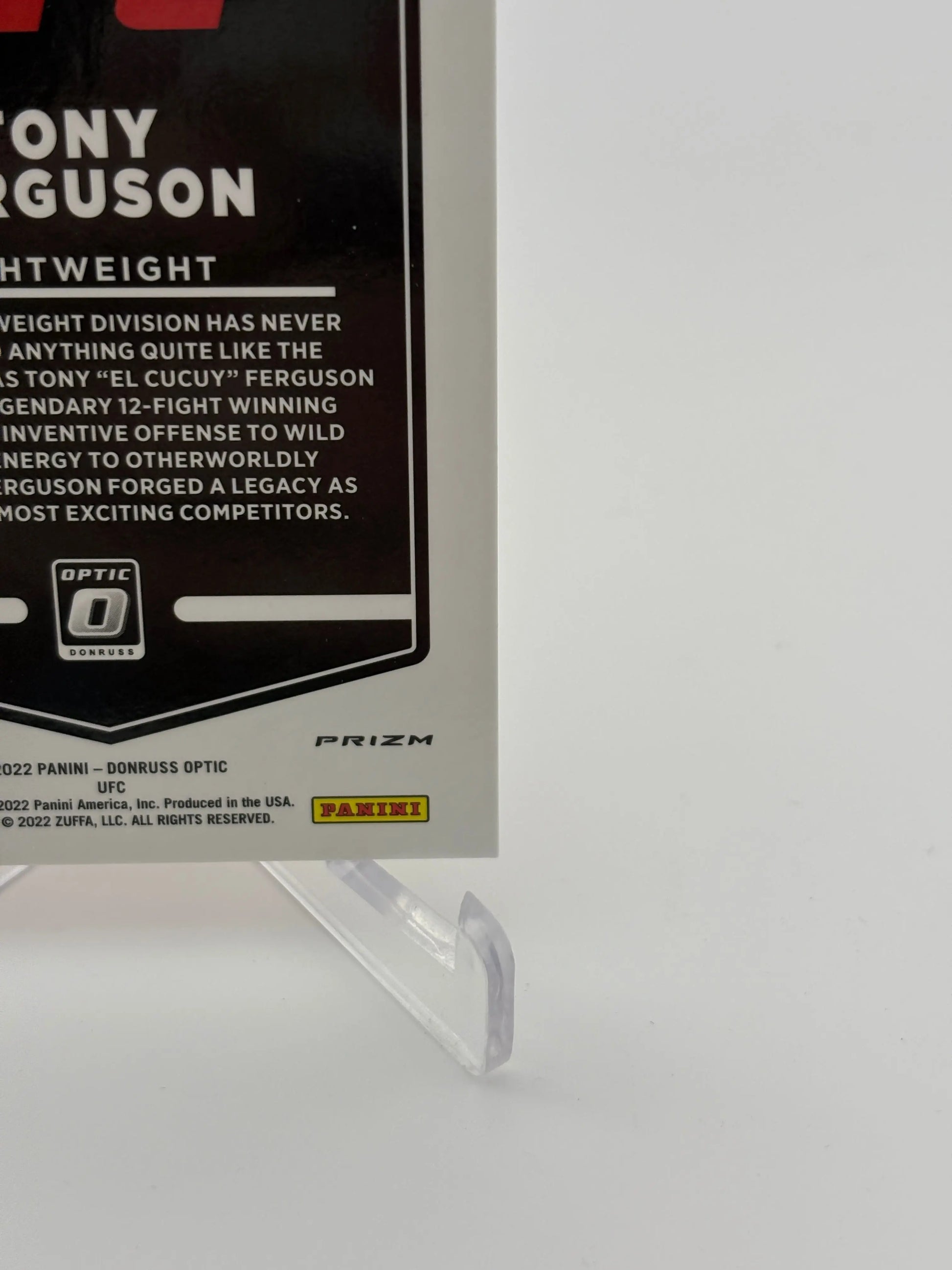 2022 Donruss Optic UFC Tony Ferguson #49 Orange Prizm /49 - Card FRENLY BRICKS - Open 7 Days