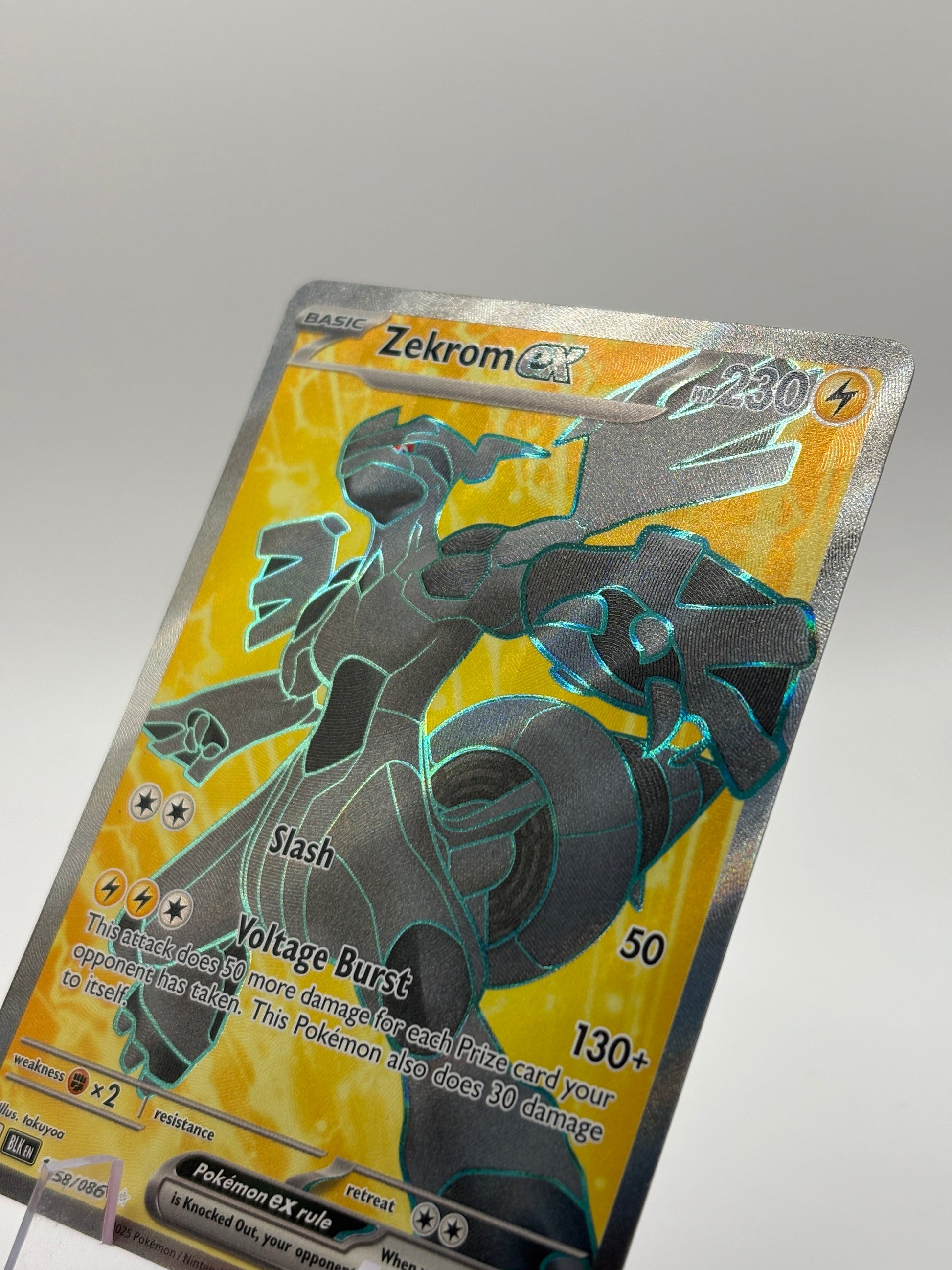 Pokemon TCG Black Bolt - Zekrom EX 158/086 Full Art Rare Near Mint FRENLY BRICKS - Open 7 Days