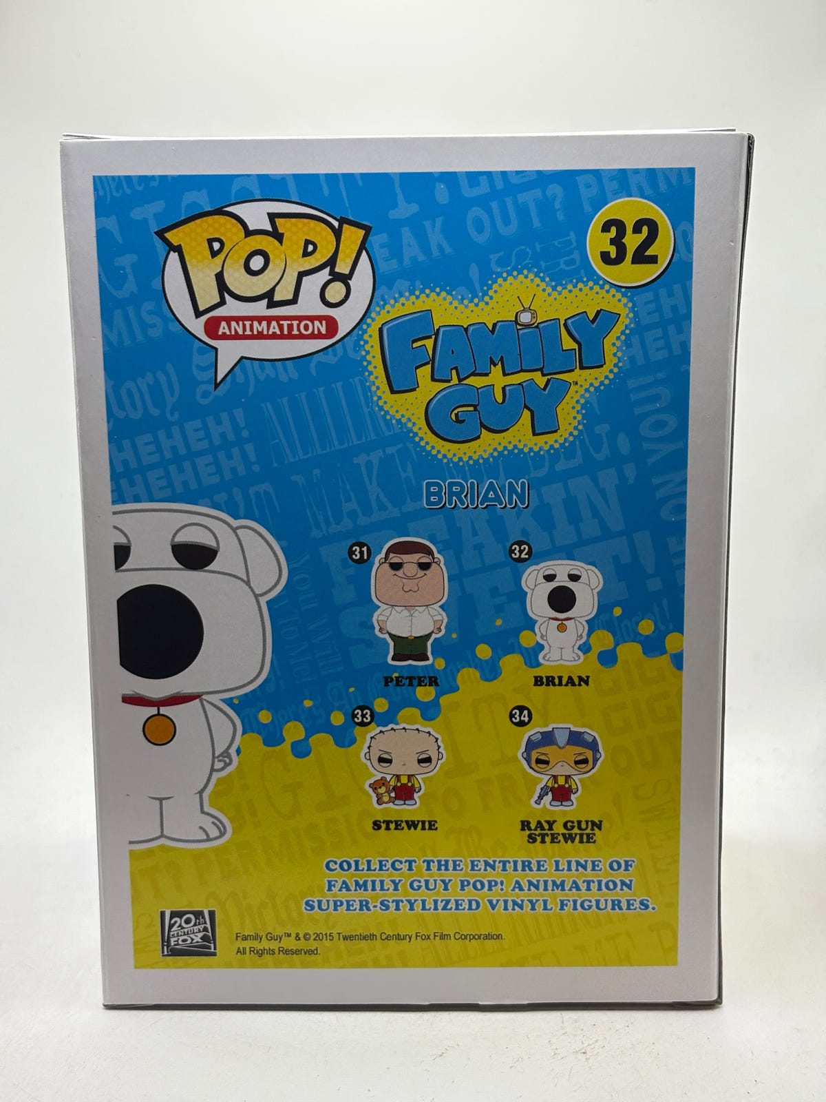Funko POP! Animation Family Guy #32 Brian Vinyl Figure, photo 3 image 3