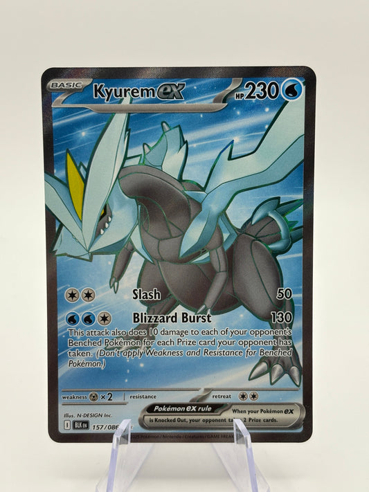 Pokemon TCG Black Bolt - Kyurem EX 157/086 Full Art Rare Near Mint FRENLY BRICKS - Open 7 Days