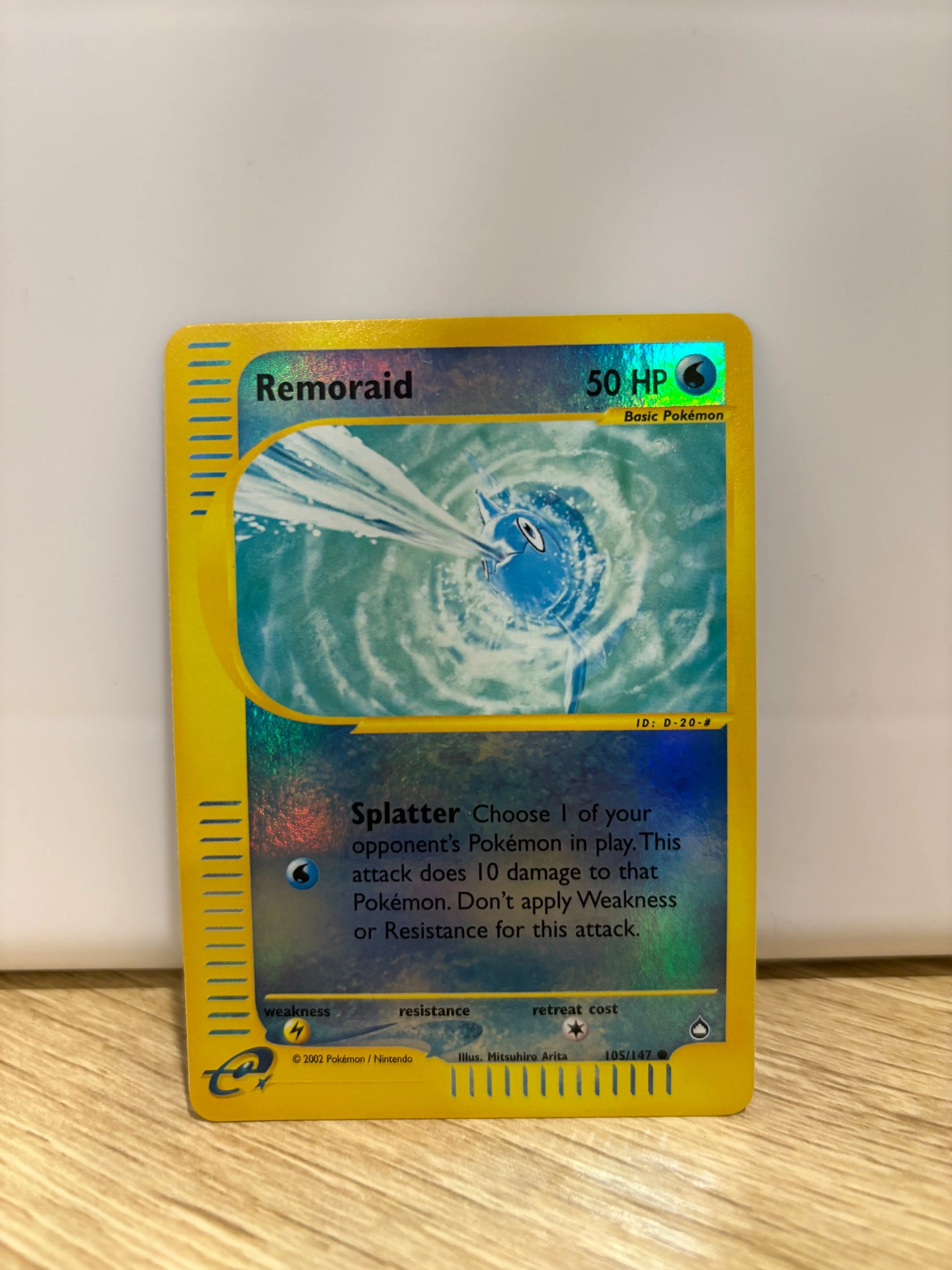 Pokemon Remoraid Reverse Holo Card Aquapolis 105/147 NM FRENLY BRICKS - Open 7 Days