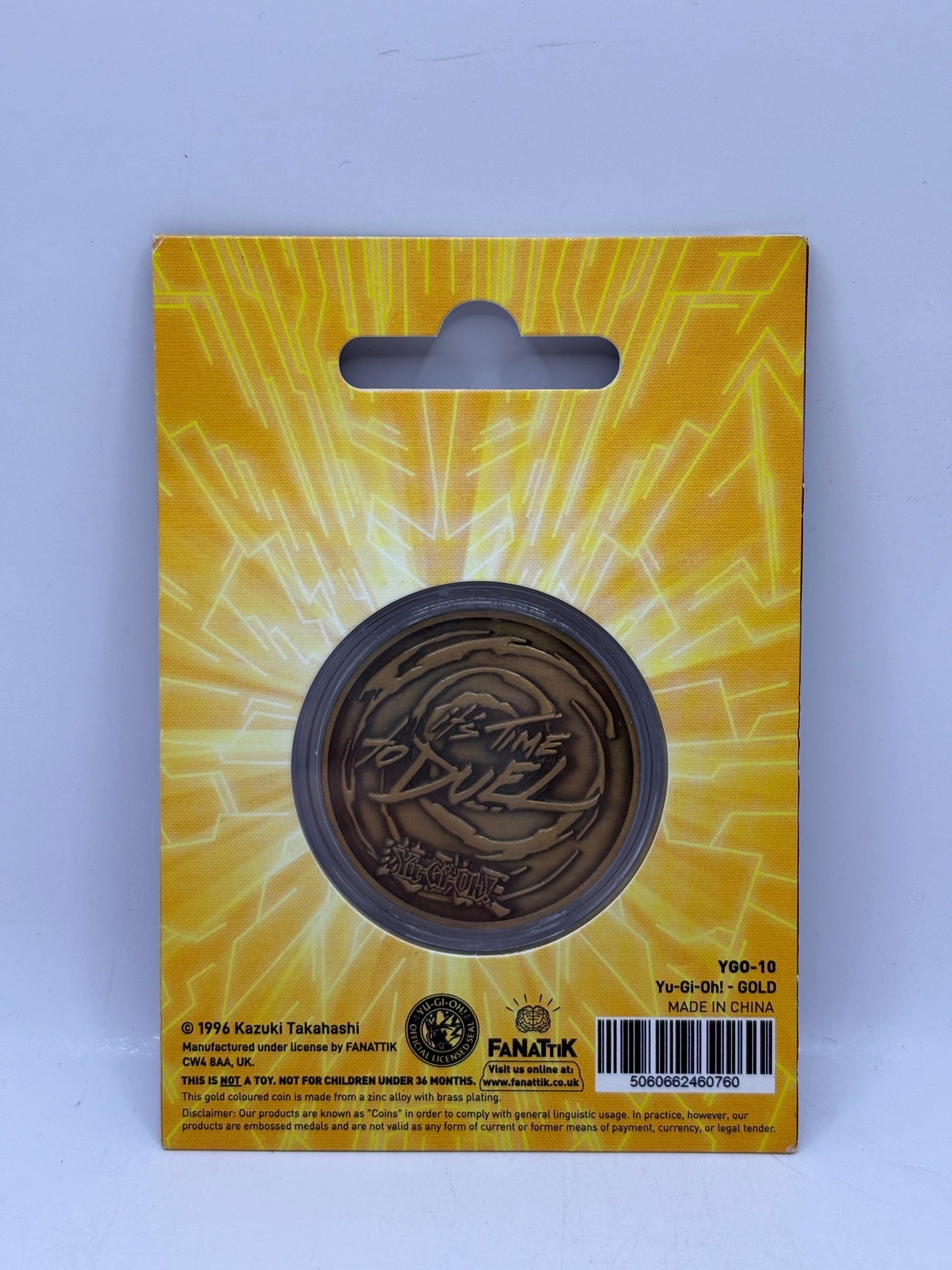 Vintage Fanatik 1996 Yu-Gi-Oh! Game Flip Coin Sealed FRENLY BRICKS - Open 7 Days