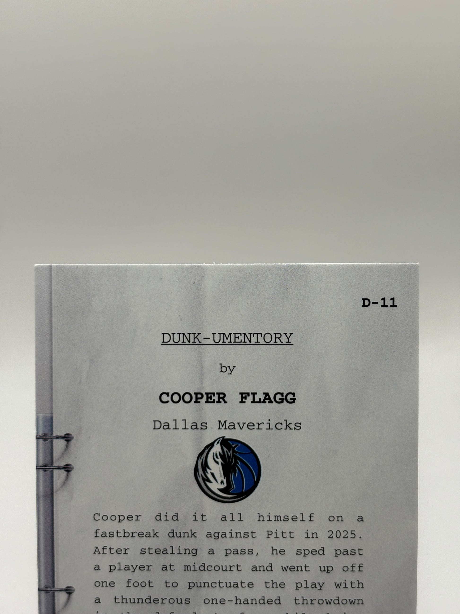 2025-26 Topps Hoops Cooper Flagg RC Rookie Dunk Umentory Silver FRENLY BRICKS - Open 7 Days image 3