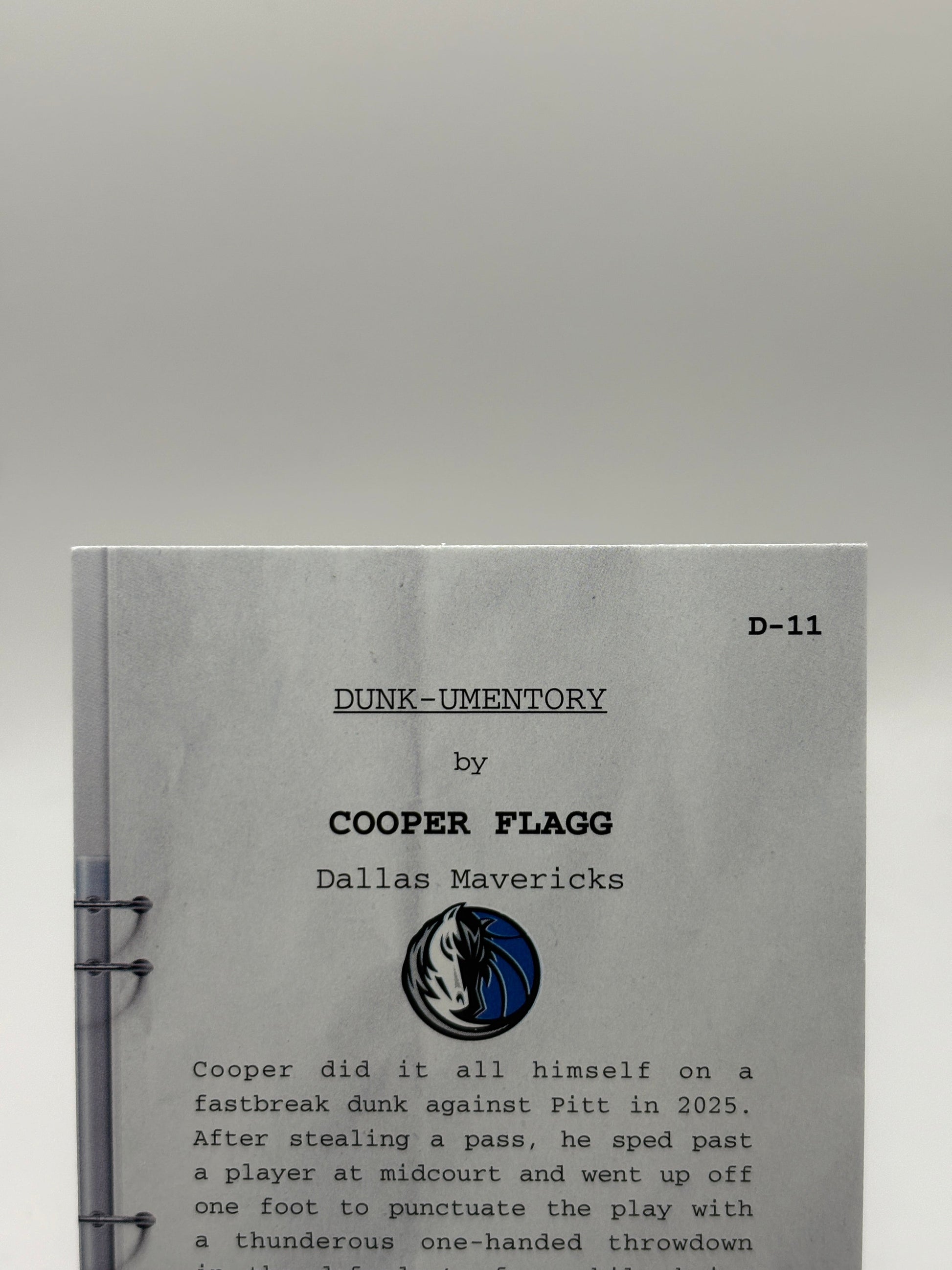 2025-26 Topps Hoops Cooper Flagg RC Rookie Dunk Umentory Silver FRENLY BRICKS - Open 7 Days
