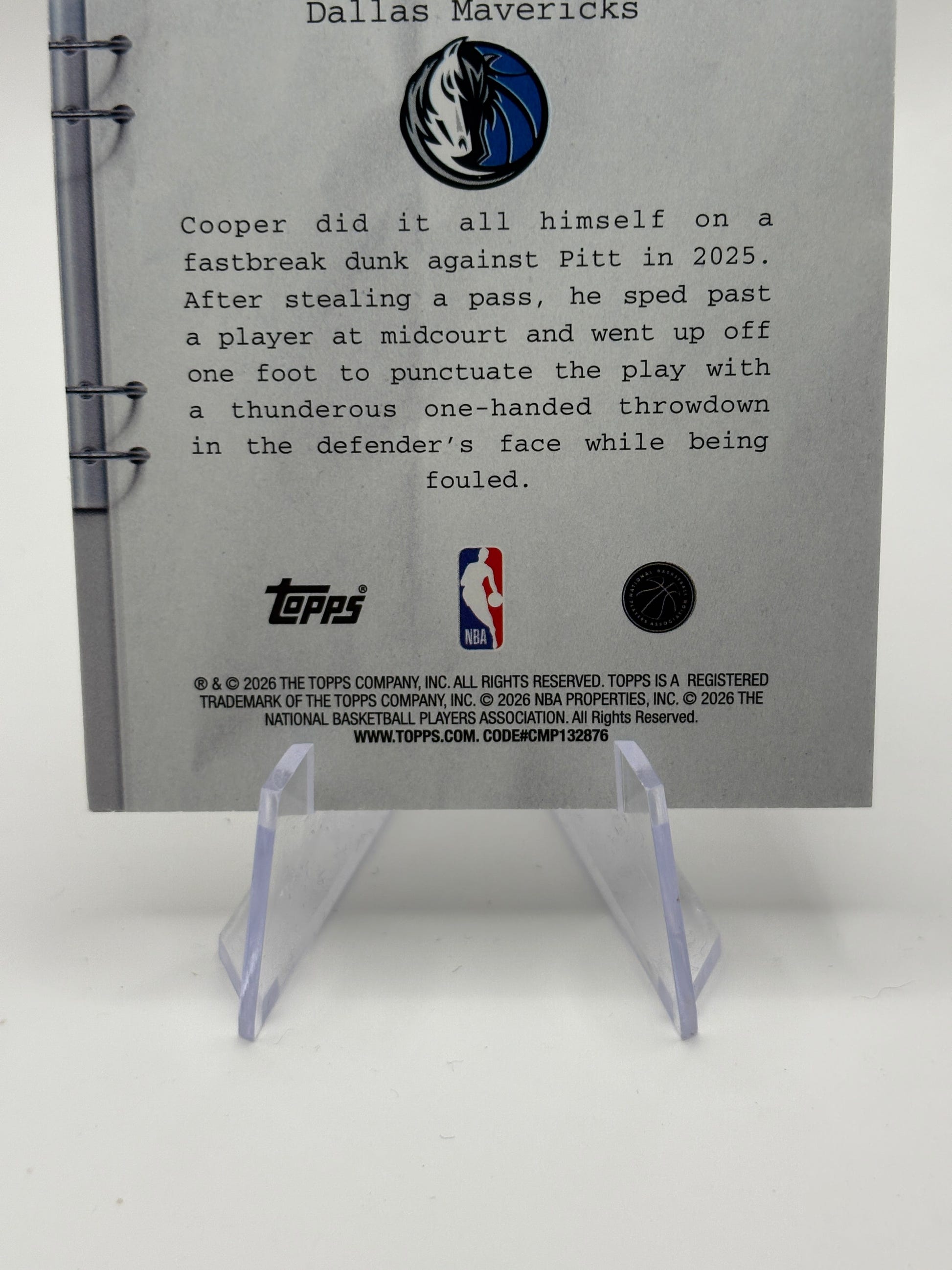 2025-26 Topps Hoops Cooper Flagg RC Rookie Dunk Umentory Silver FRENLY BRICKS - Open 7 Days image 4