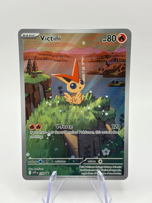 Pokemon TCG SVP Promos - Victini SVP 208 Black Star Promo Illustration Rare NM FRENLY BRICKS - Open 7 Days