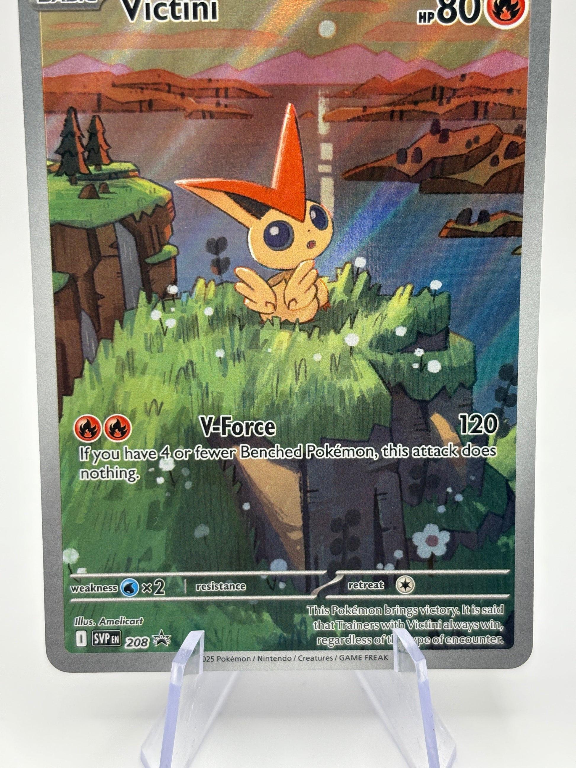 Pokemon TCG SVP Promos - Victini SVP 208 Black Star Promo Illustration Rare NM FRENLY BRICKS - Open 7 Days