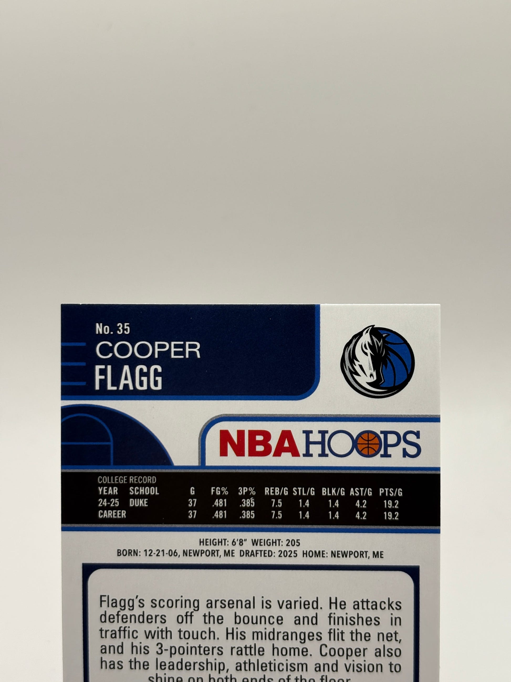 2025-26 Topps NBA Hoops Cooper Flagg #35 Green Hoops Rookie RC FRENLY BRICKS - Open 7 Days image 3
