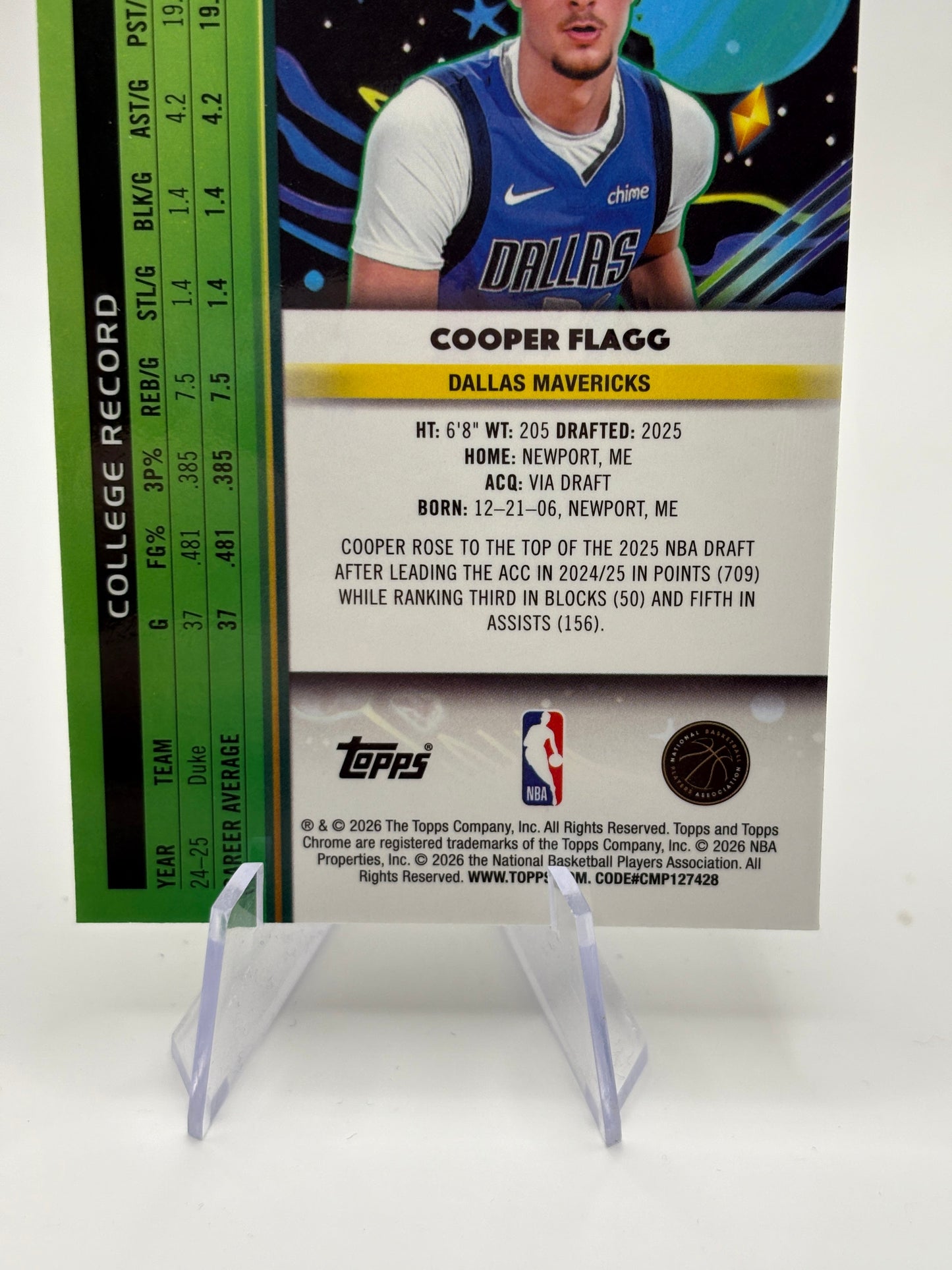 2025-26 Topps Chrome Cooper Flagg Cosmic Rookie Base Dallas Mavericks FRENLY BRICKS - Open 7 Days