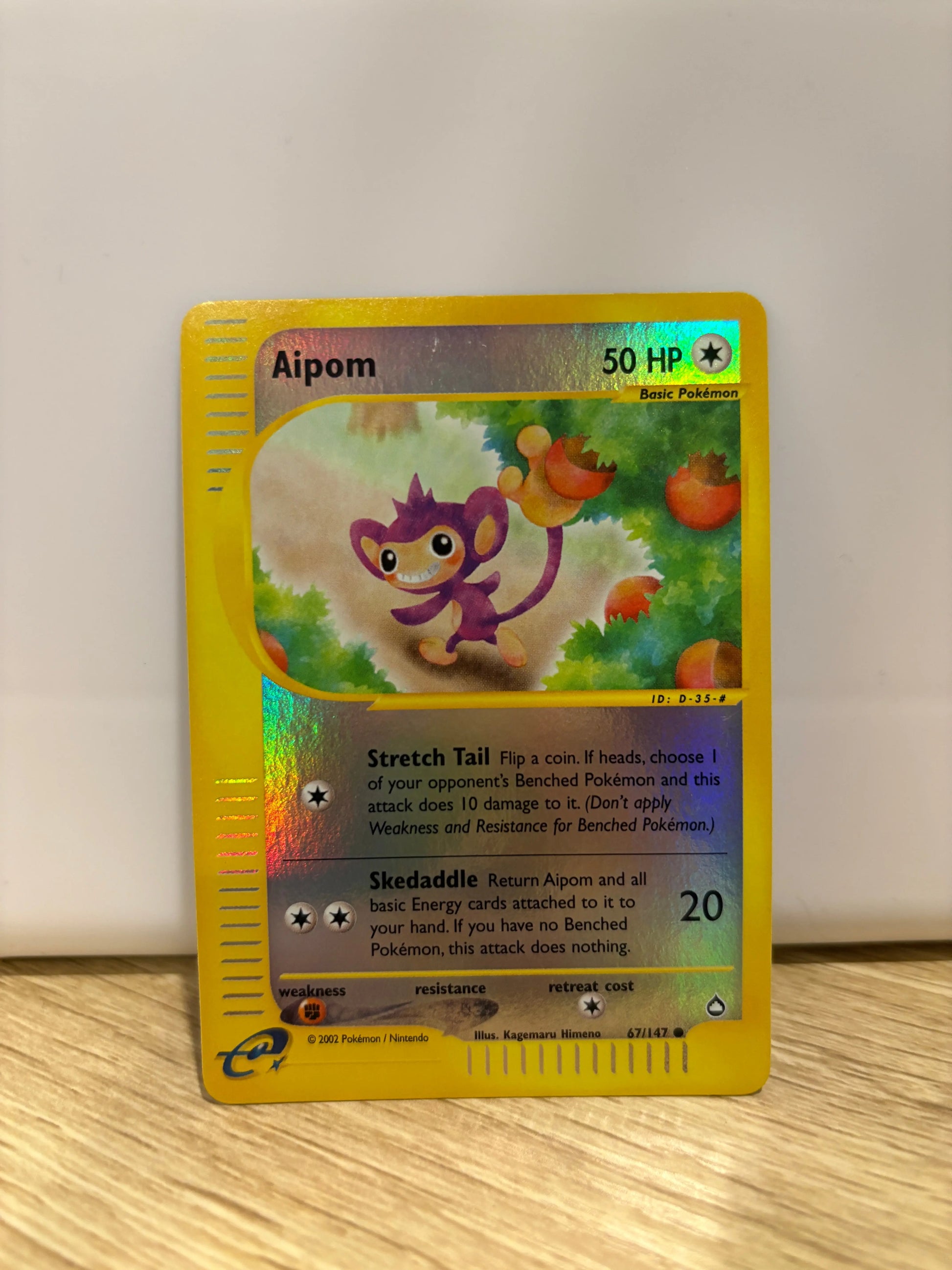 Pokemon Card - Aipom Aquapolis 67/147 Common Reverse Holo NM FRENLY BRICKS - Open 7 Days