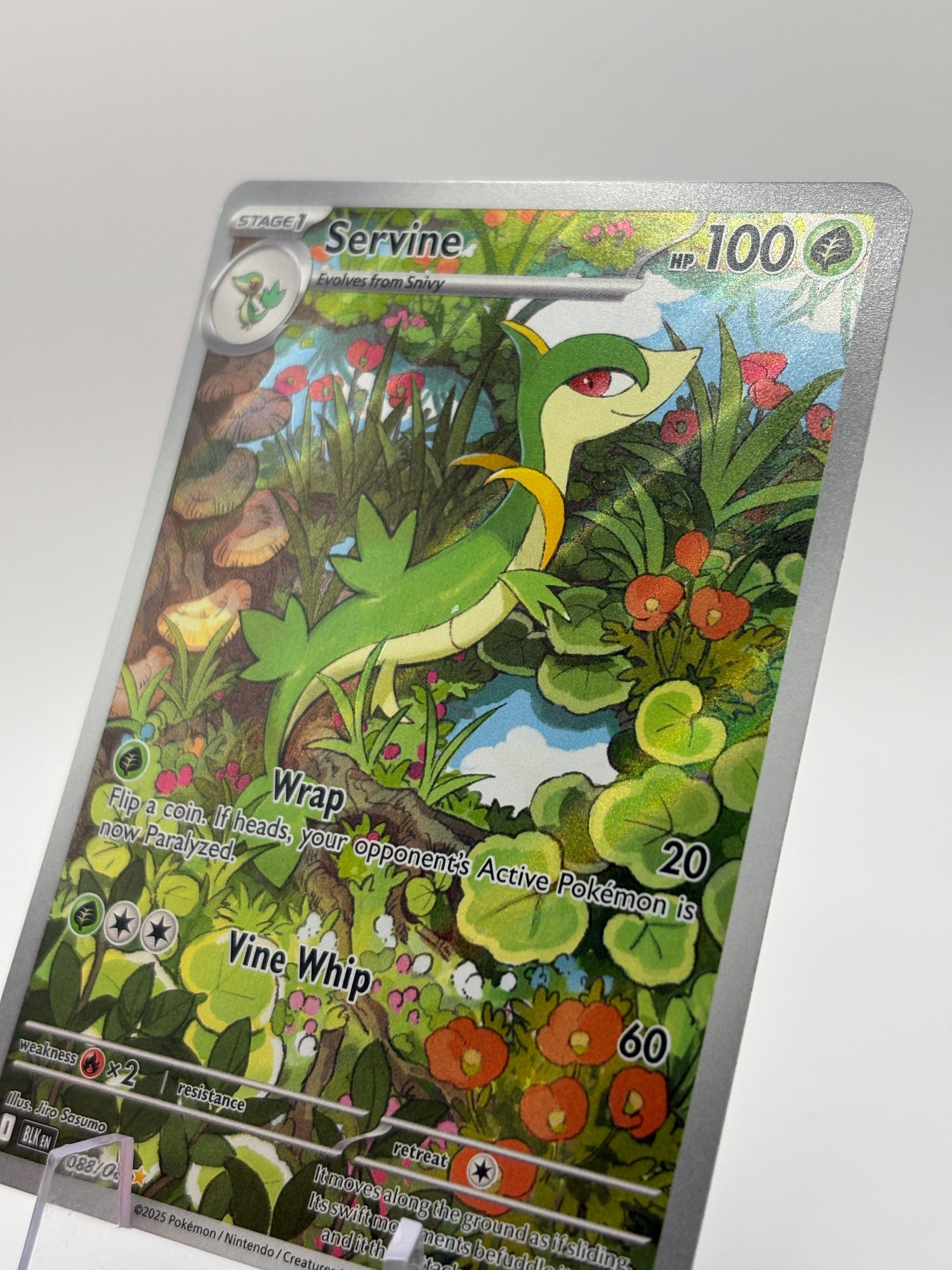 Pokemon TCG Black Bolt - Servine 088/086 Illustration Rare Near Mint FRENLY BRICKS - Open 7 Days