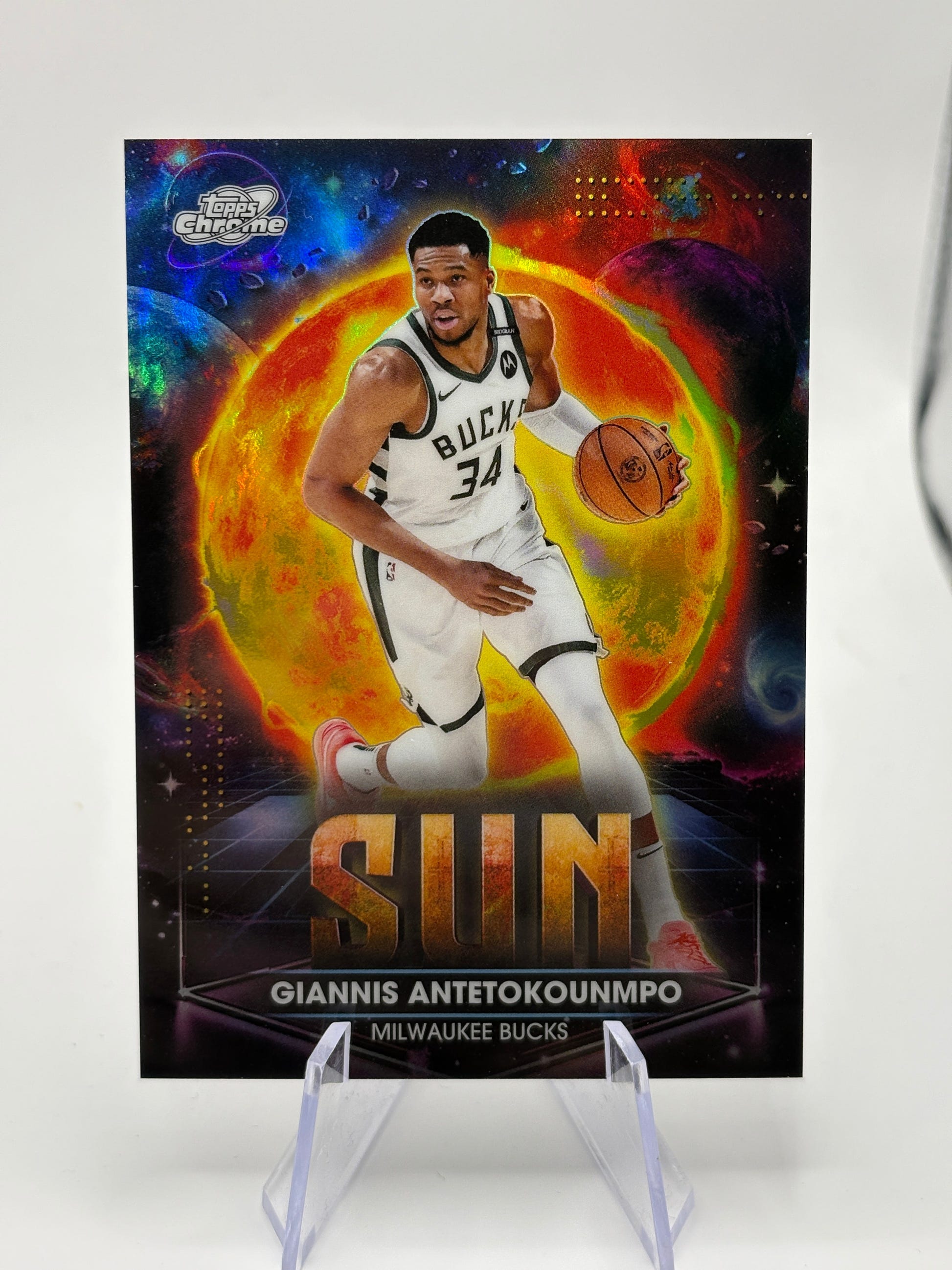 2025-26 Topps Chrome Cosmic Giannis Antetokounmpo Planetary Pursuit Sun Bucks SP FRENLY BRICKS - Open 7 Days image 1