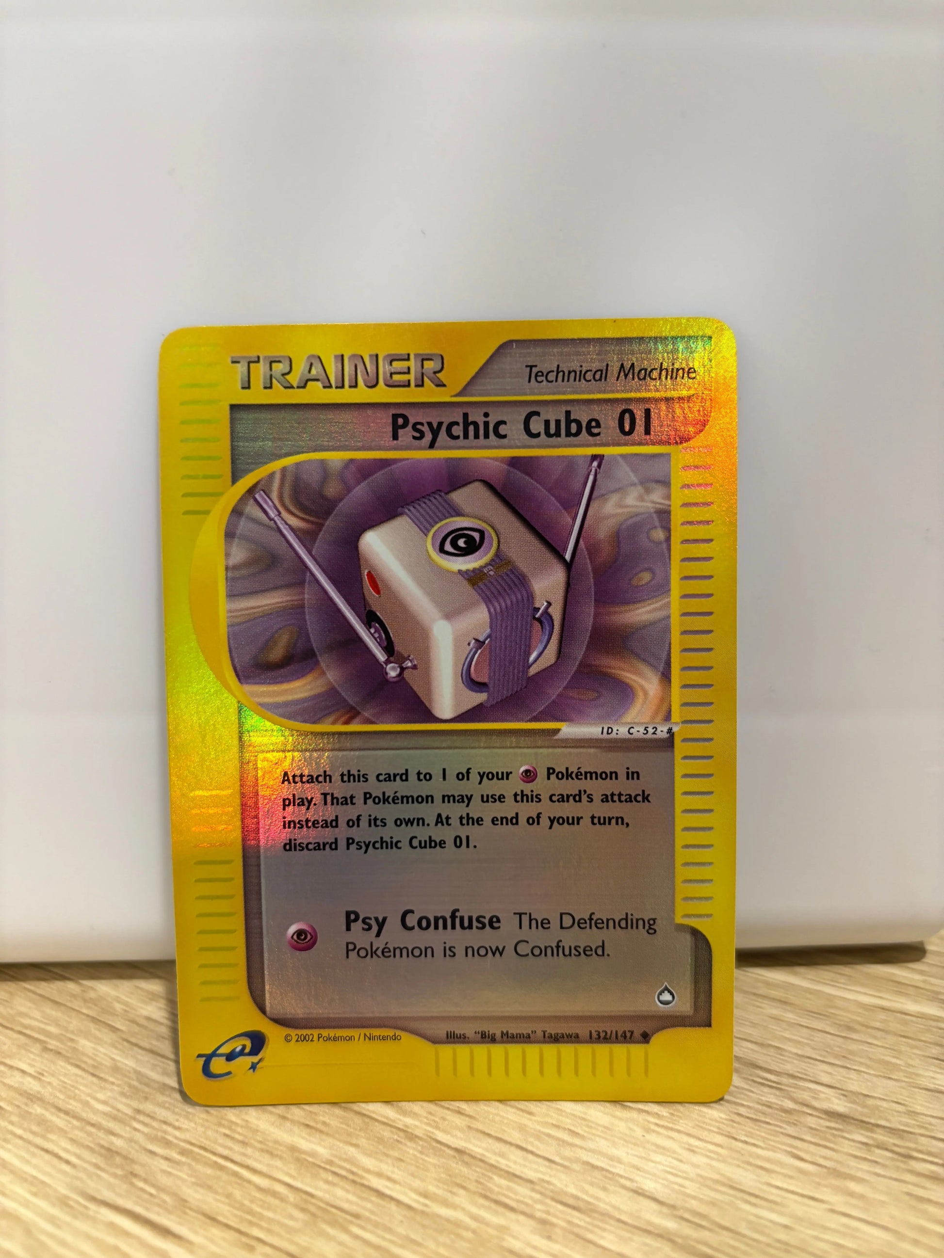 2002 Pokémon Aquapolis - Psychic Cube 01 Reverse Holo No. 132/147 NM FRENLY BRICKS - Open 7 Days