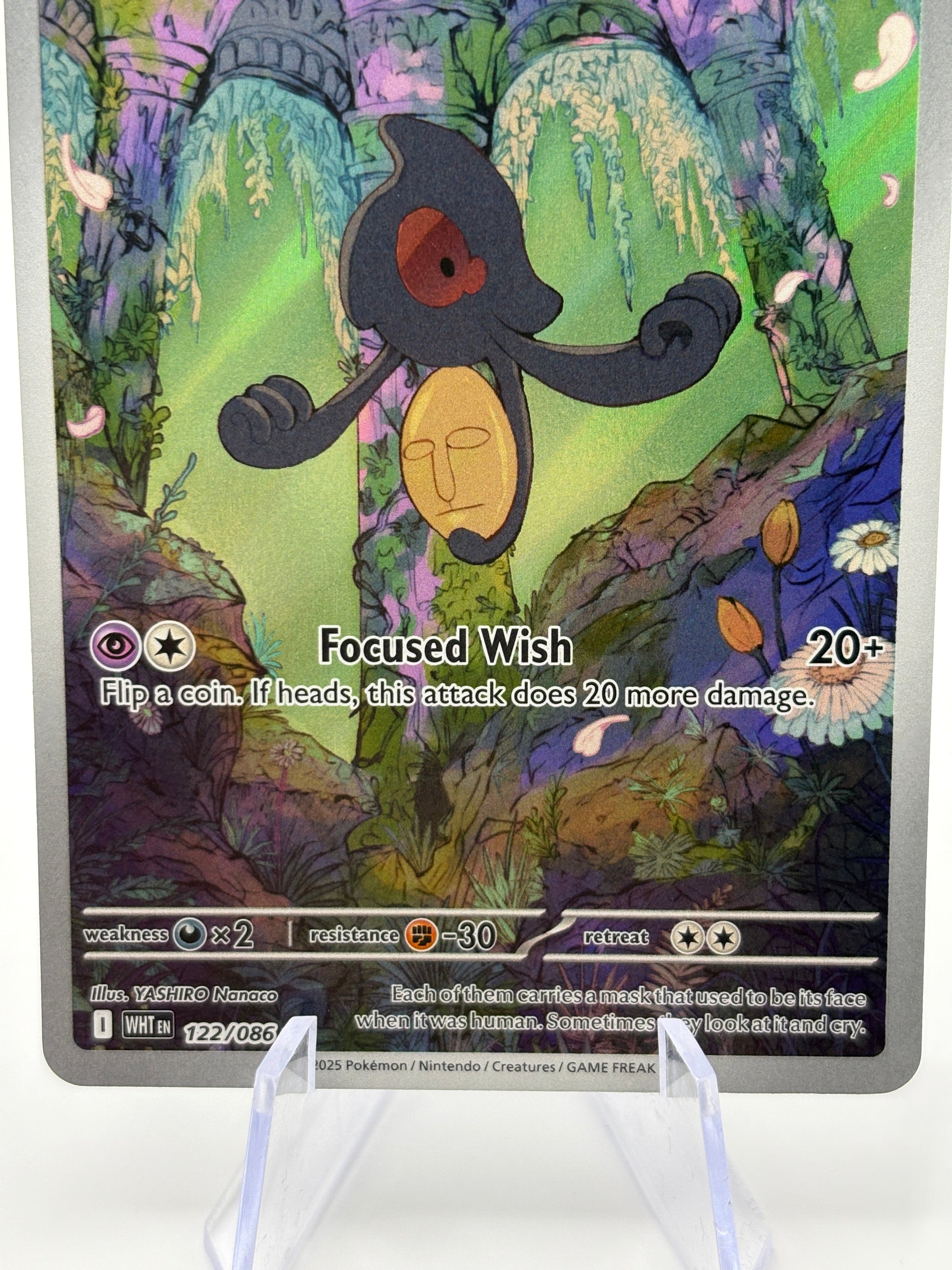 Pokemon TCG White Flare - Yamask 122/086 Illustration Rare NM FRENLY BRICKS - Open 7 Days