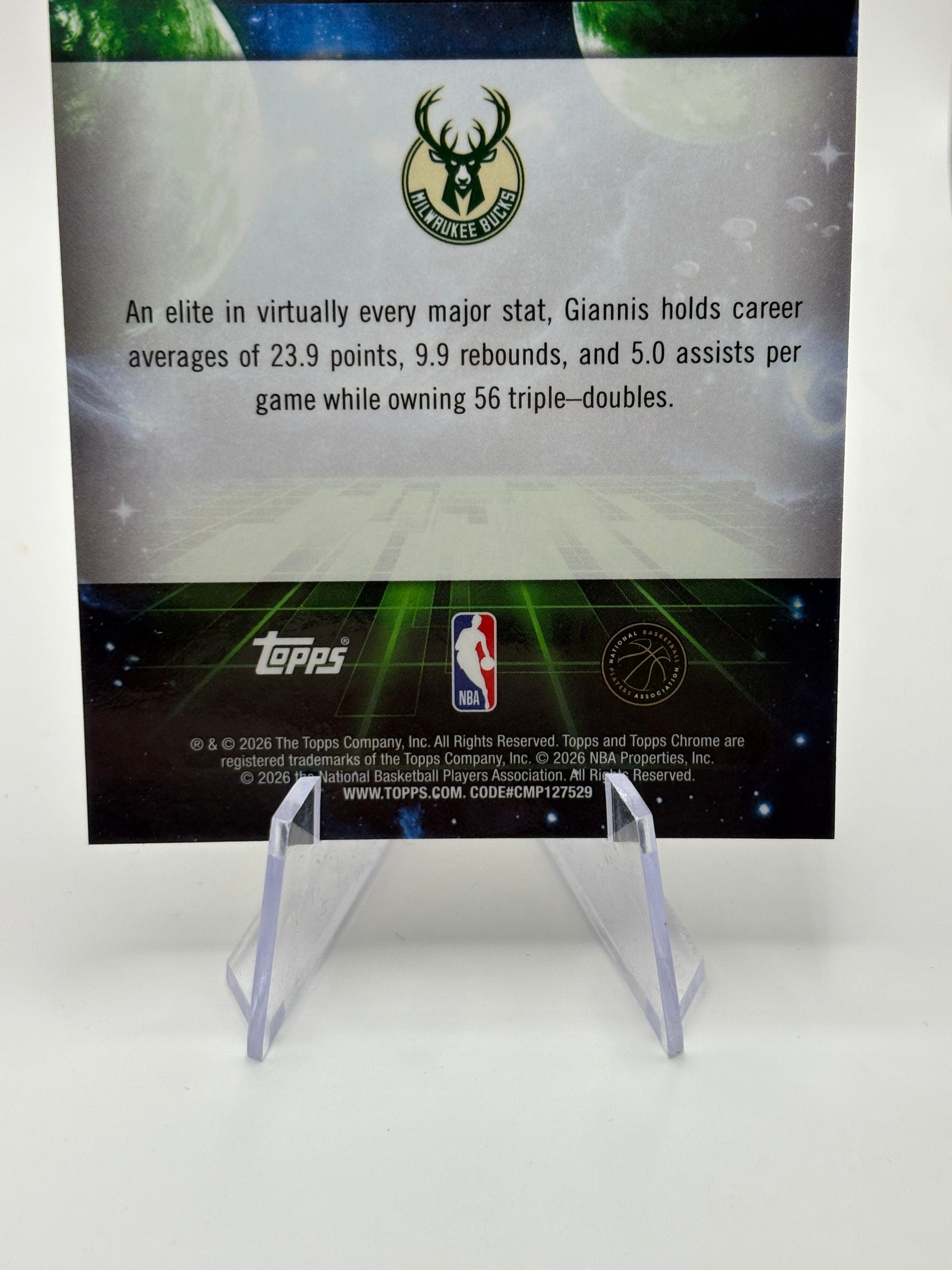 2025-26 Topps Chrome Cosmic Giannis Antetokounmpo Planetary Pursuit Sun Bucks SP FRENLY BRICKS - Open 7 Days image 4