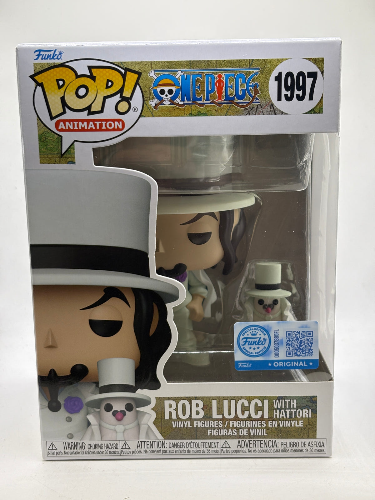 Funko POP! Animation One Piece #1997 Rob Lucci with Hattori Vinyl Figure image 1