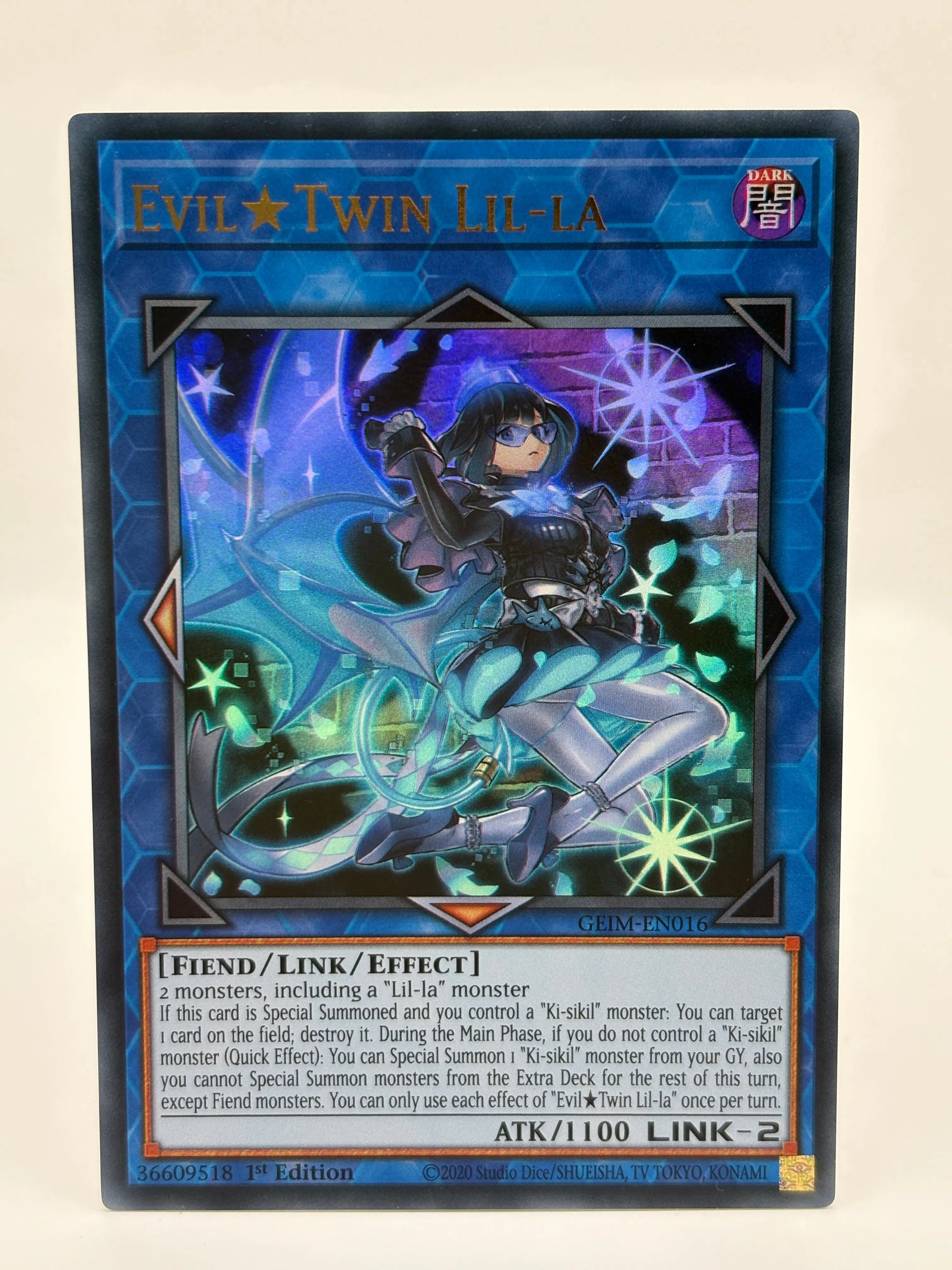 Yugioh - Evil Twin Lil-La GEIM-EN016 Collector’s Rare - 1st Edition FRENLY BRICKS - Open 7 Days