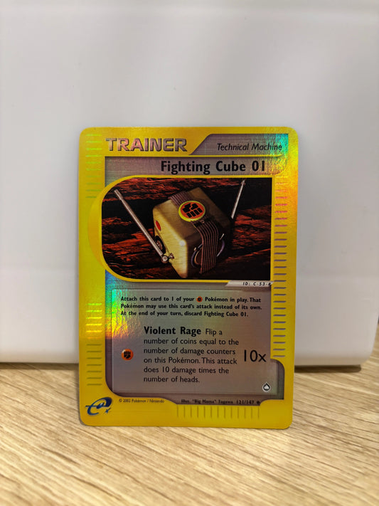 Pokemon Fighting Cube 01 121/147 Aquapolis Reverse Holo NM FRENLY BRICKS - Open 7 Days