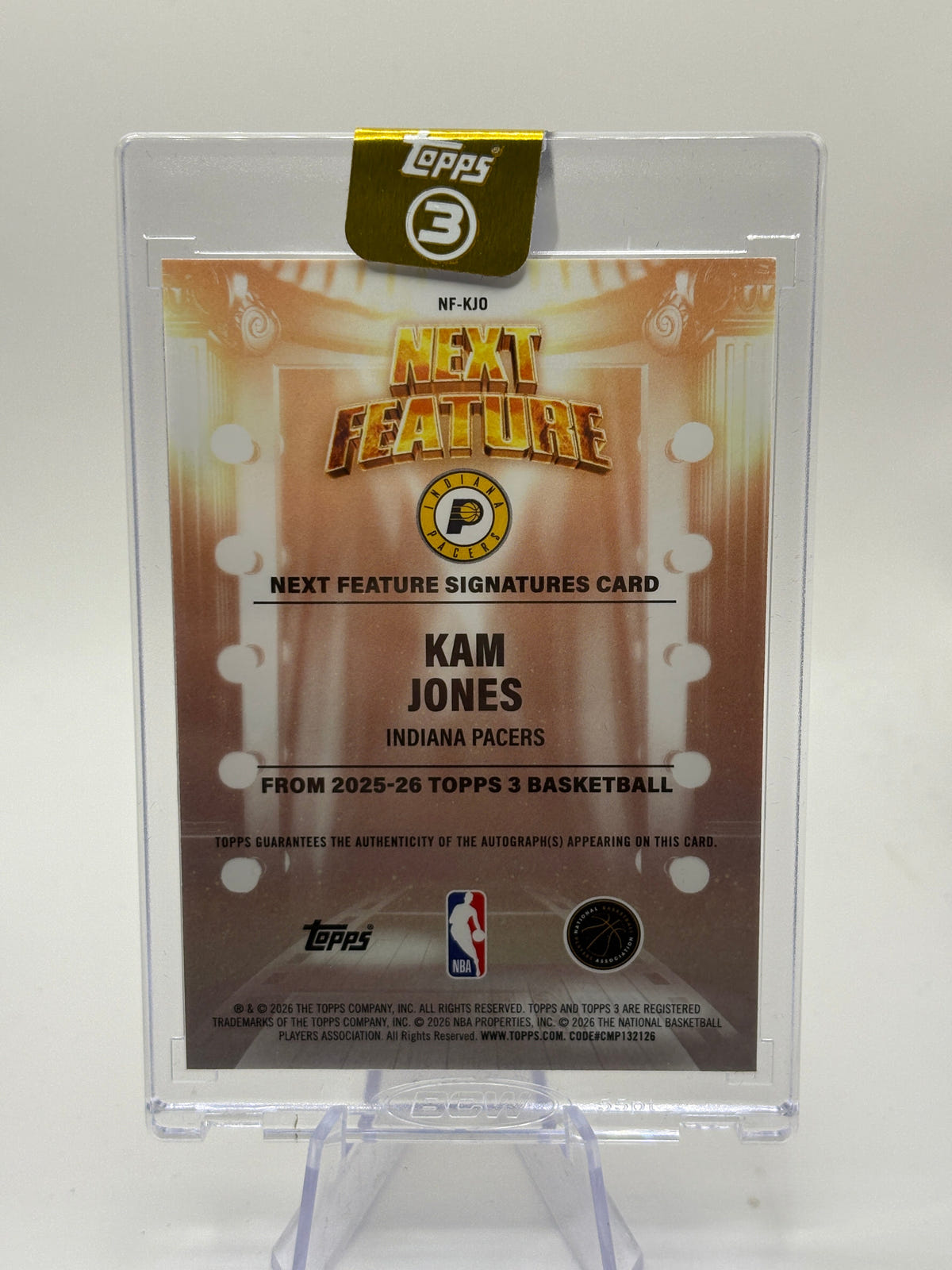 2025-26 Topps 3 Basketball Next Feature /25 Kam Jones Auto #NF-KJO FRENLY BRICKS - Open 7 Days image 2
